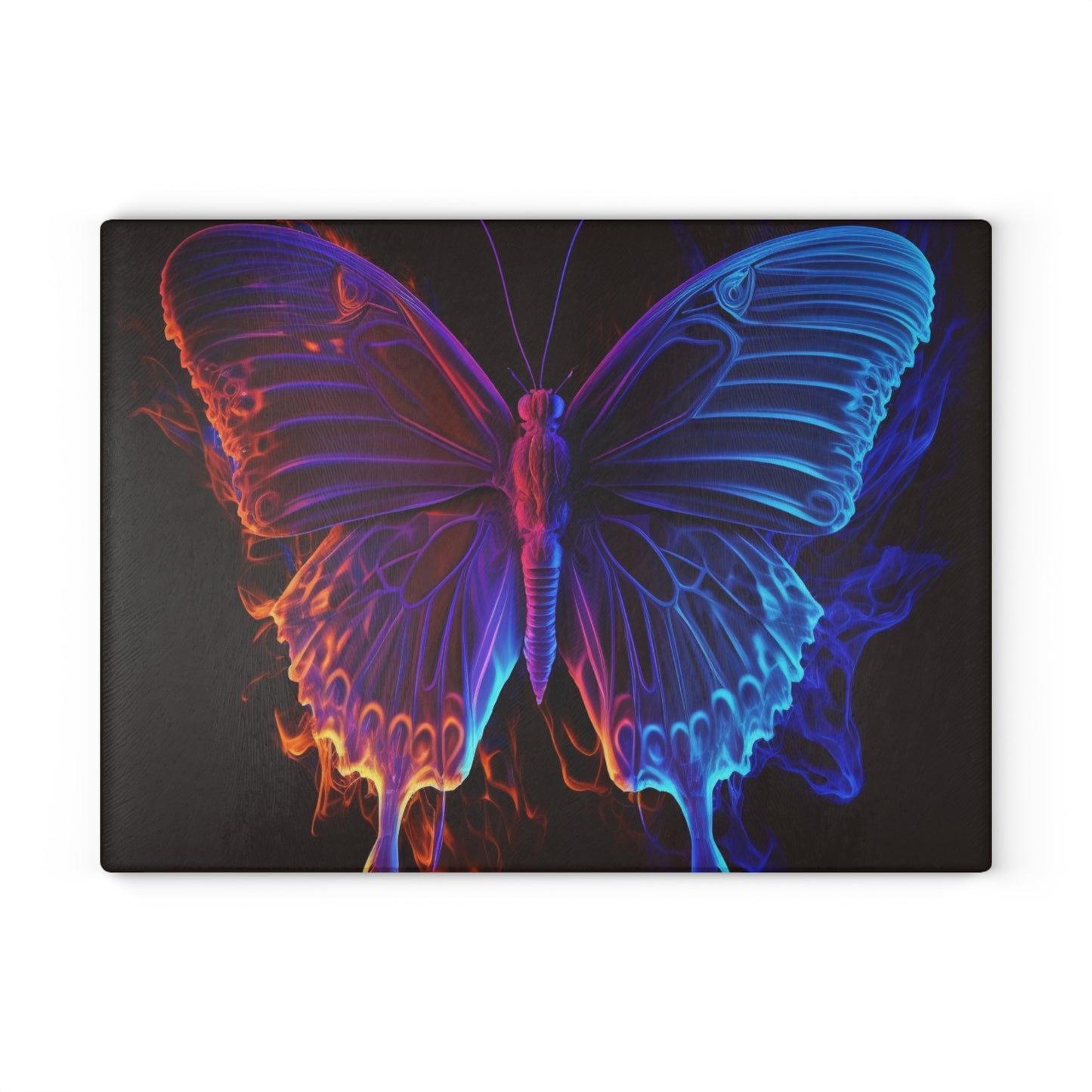 Glass Cutting Board Thermal Butterfly 1