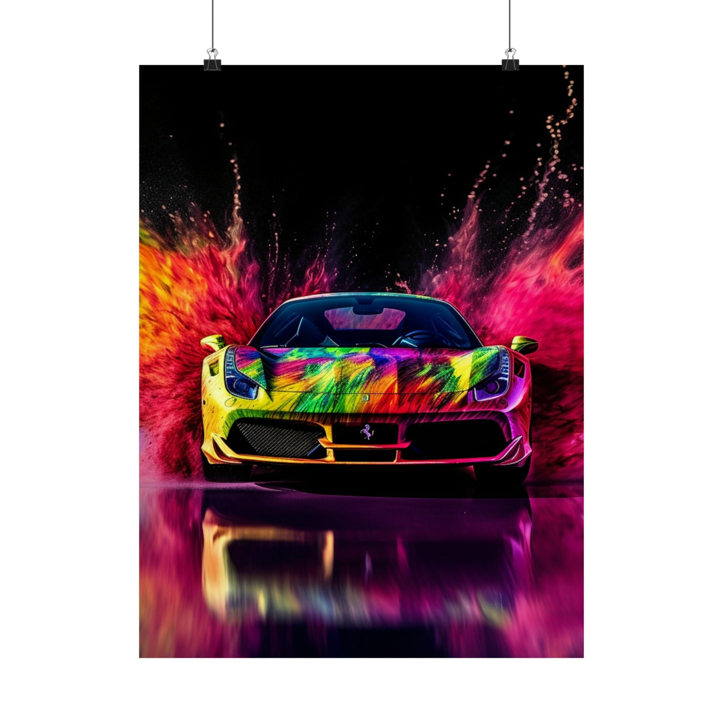 Premium Matte Vertical Posters Farrari Water 2