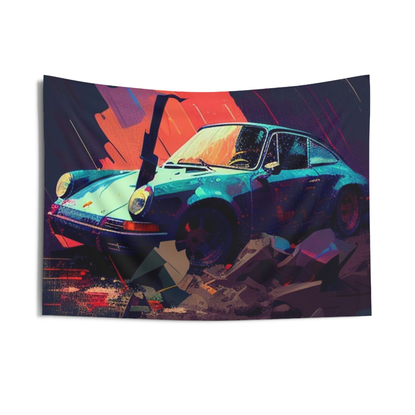 Indoor Wall Tapestries Porsche Abstract 2