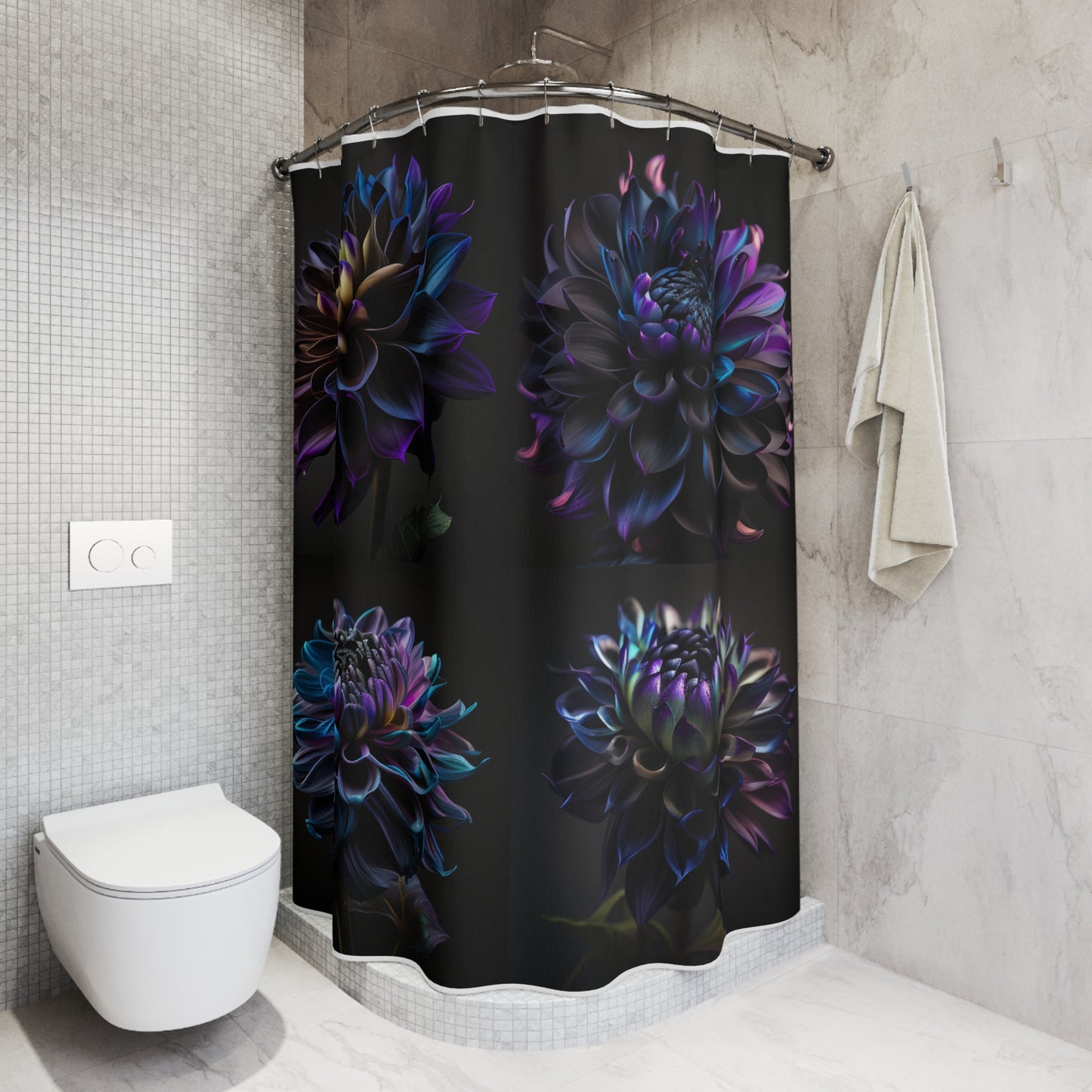 Polyester Shower Curtain Dahlia Purple 5