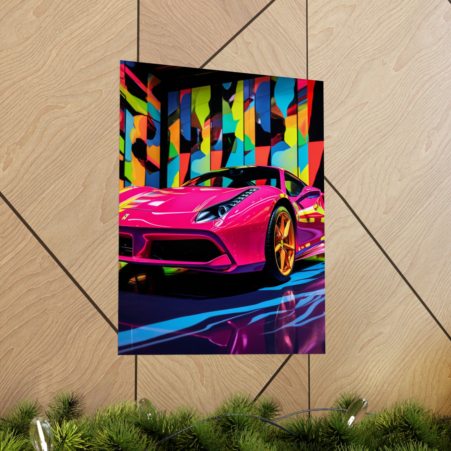 Premium Matte Vertical Posters Ferrari Flair Macro 1