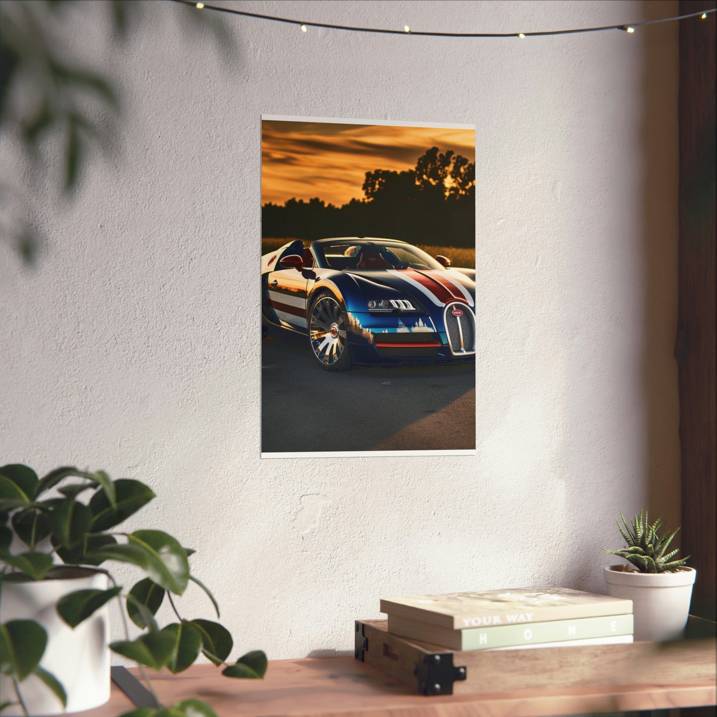 Premium Matte Vertical Posters Bugatti Flag American 3