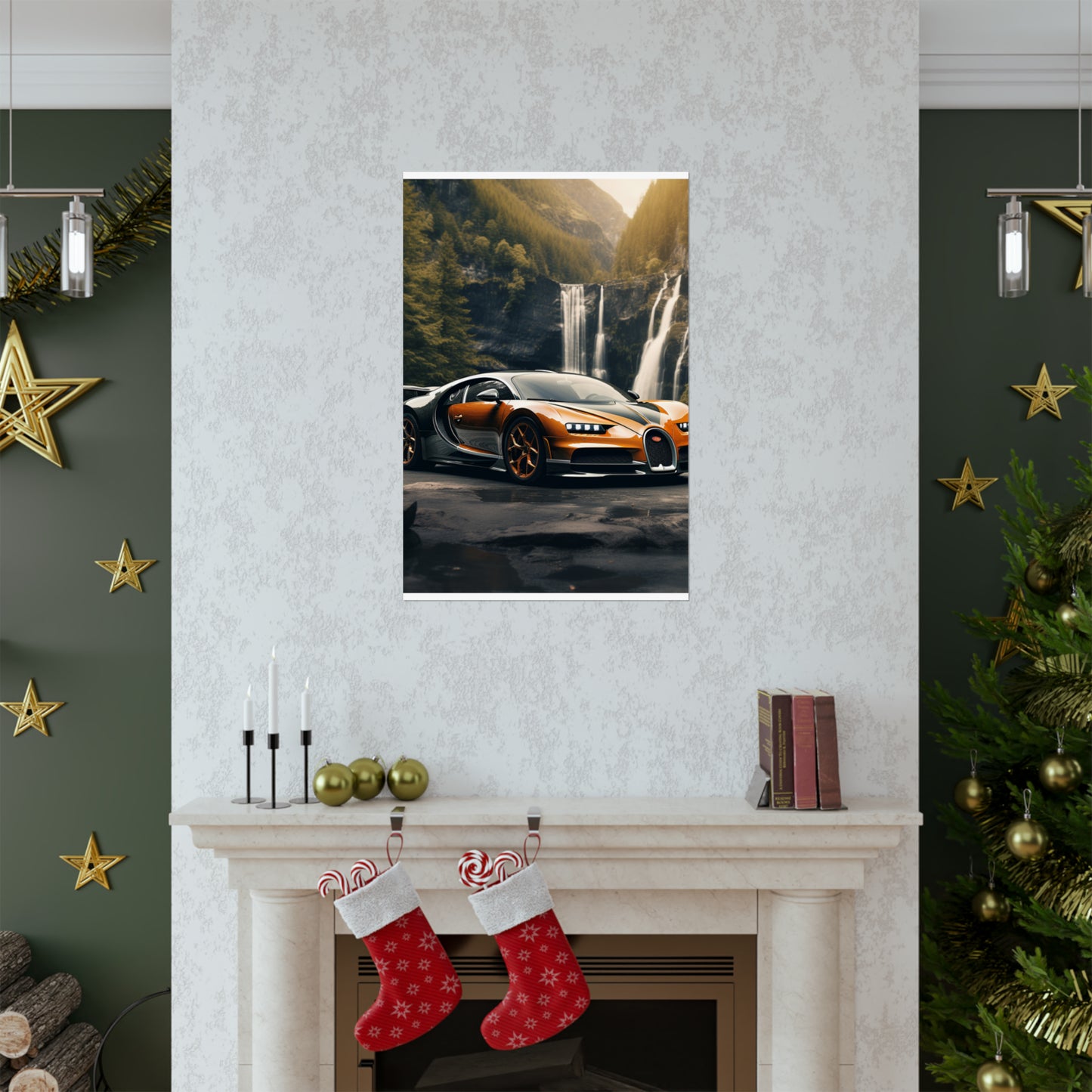 Premium Matte Vertical Posters Bugatti Waterfall 3