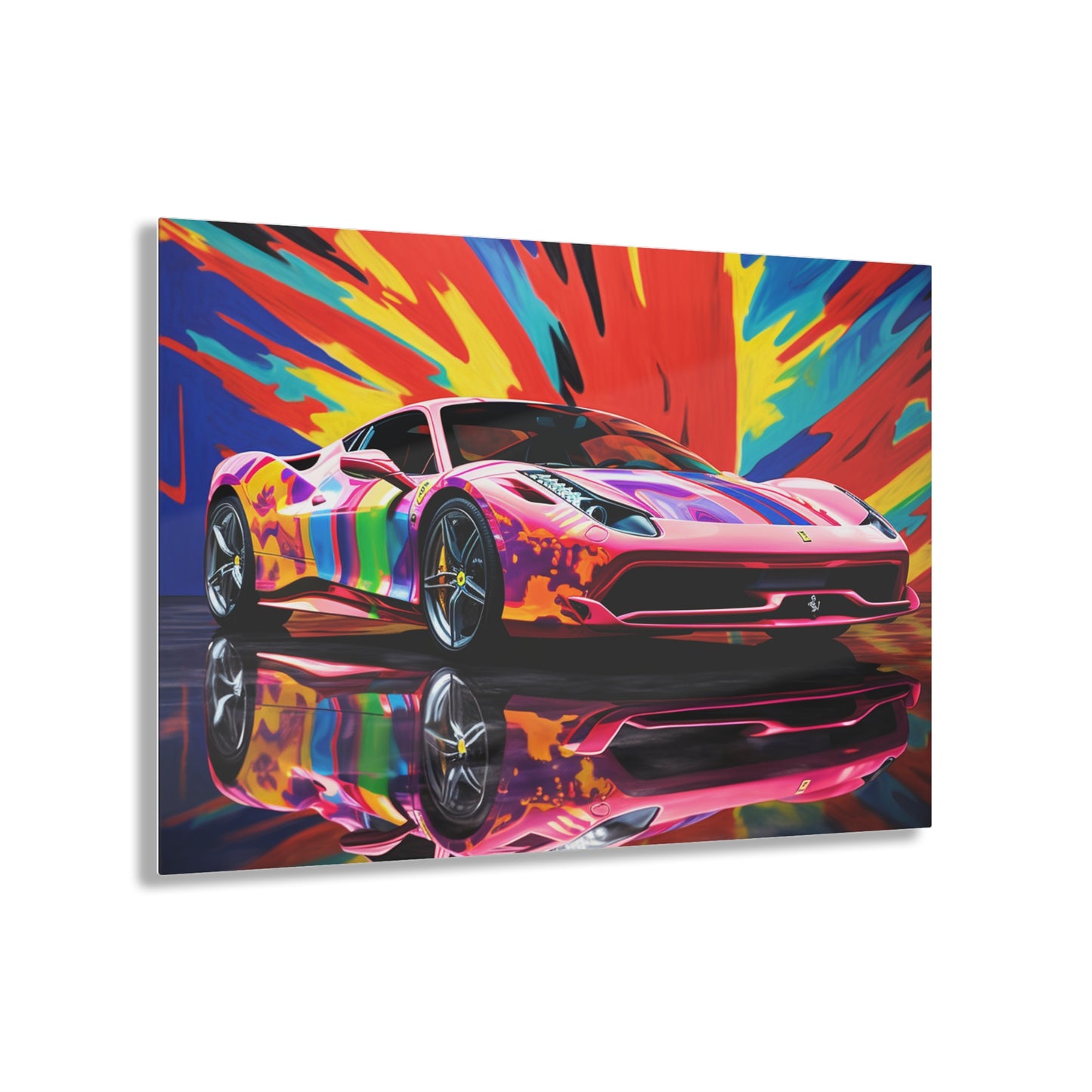 Acrylic Prints Hyper Colorfull Ferrari 3