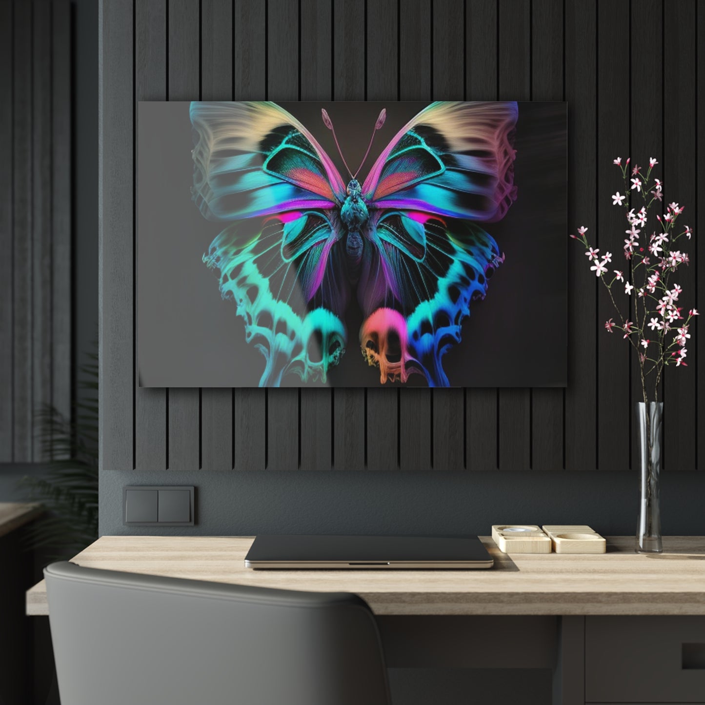 Acrylic Prints Neon Butterfly Fusion 2