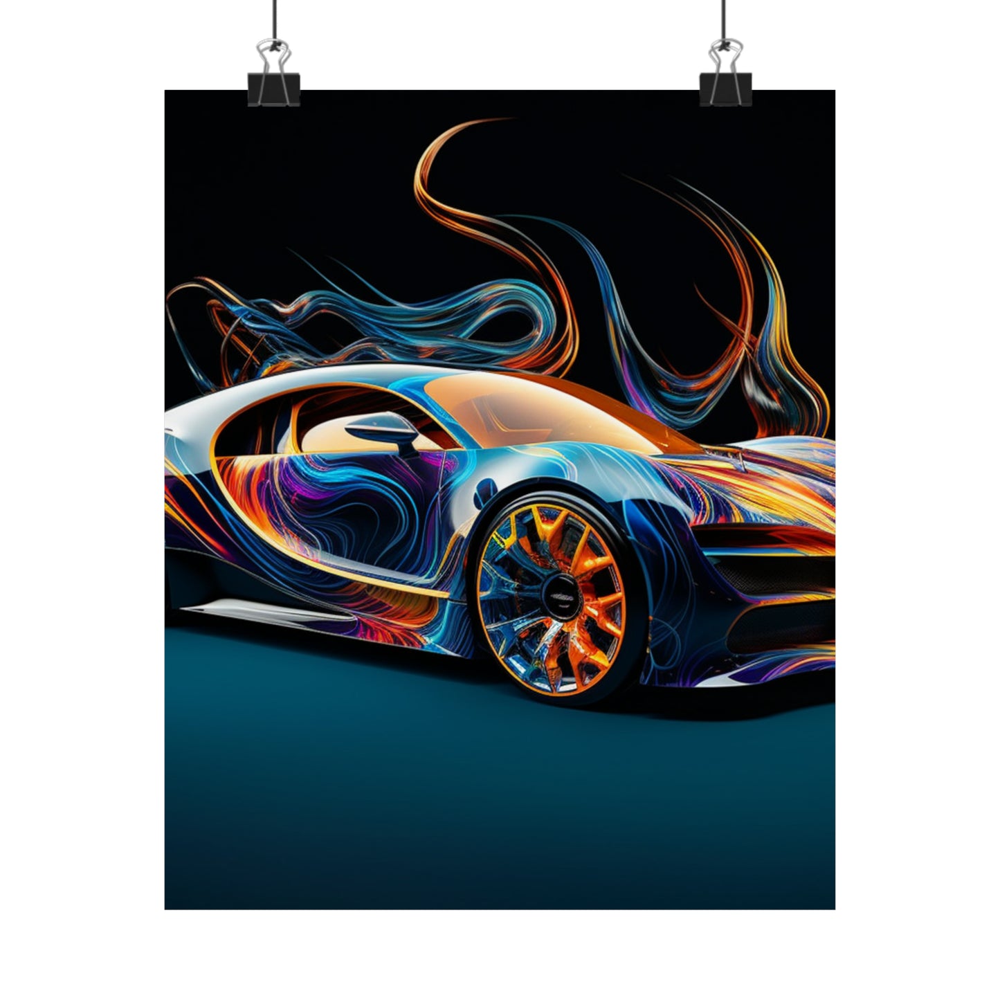 Premium Matte Vertical Posters Bugatti Abstract Flair 2