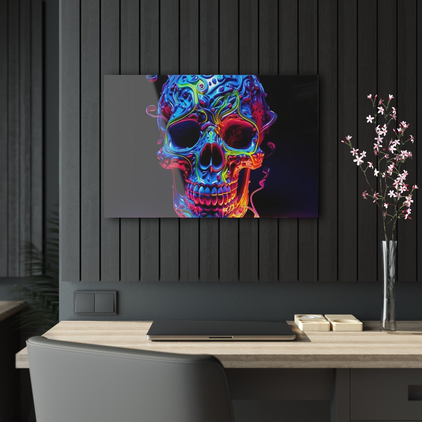 Acrylic Prints Macro Skull Color 3