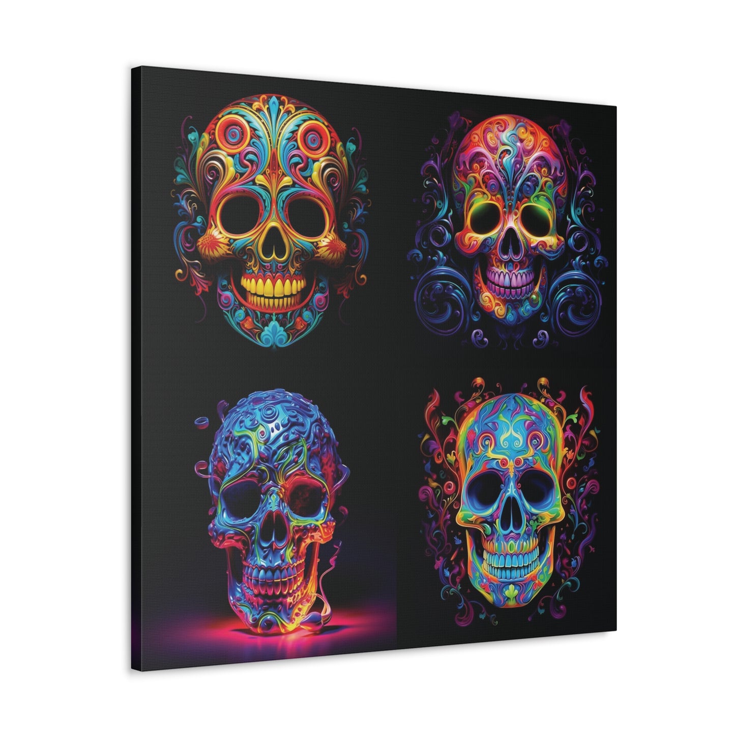 Canvas Gallery Wraps Macro Skull Color 5