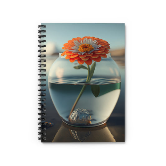 Spiral Notebook - Ruled Line Orange Zinnia 3
