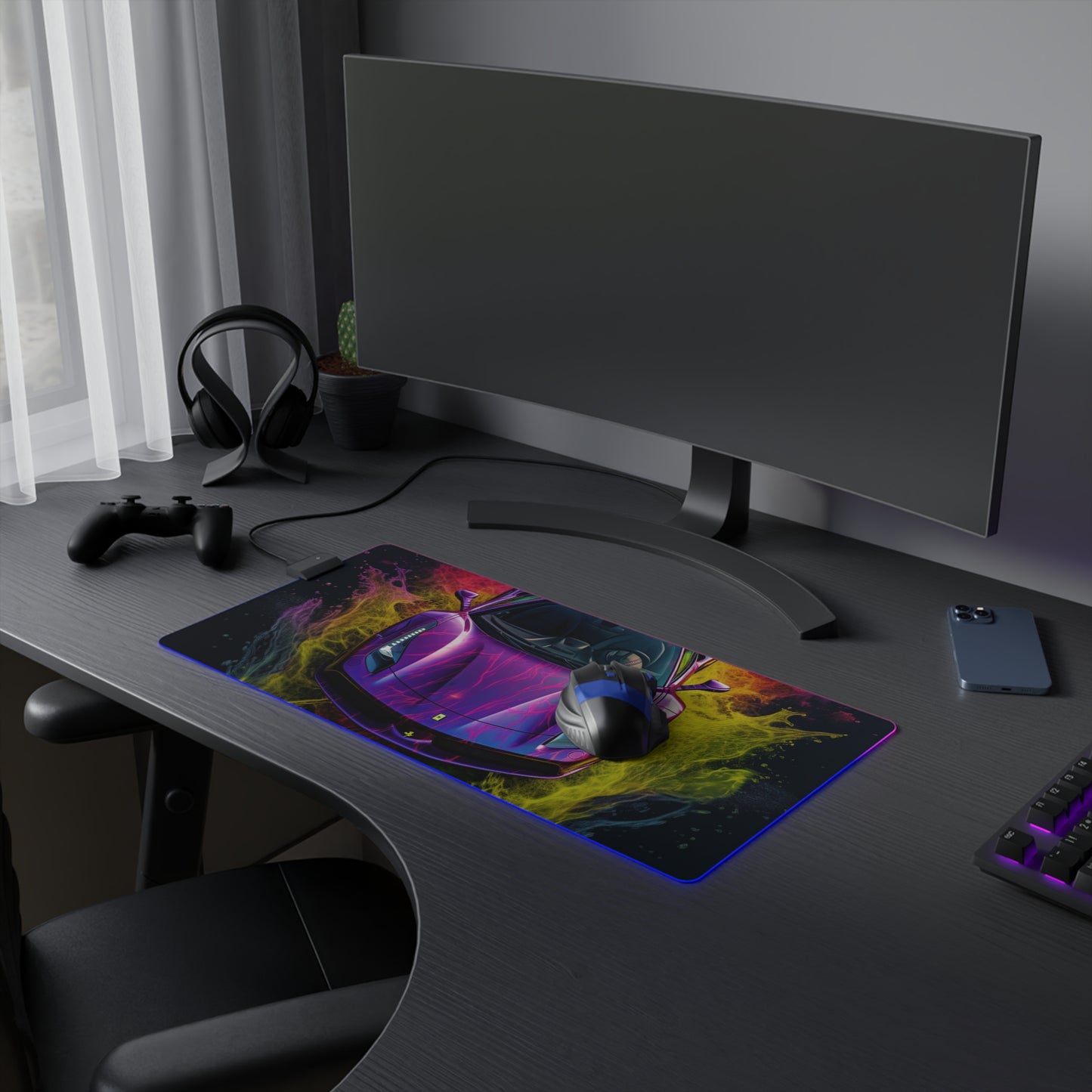 LED Gaming Mouse Pad Farrari Water 3