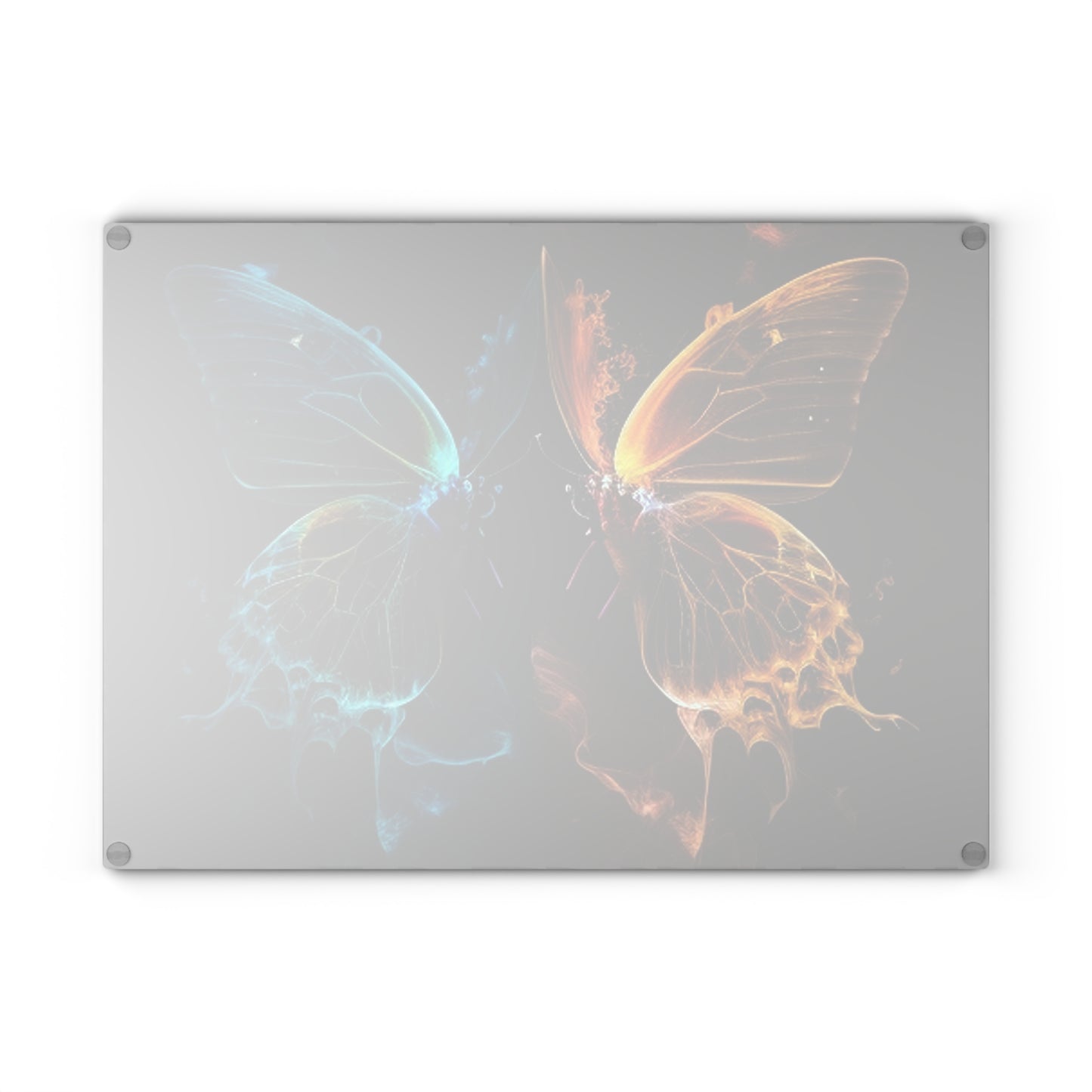 Glass Cutting Board Kiss Neon Butterfly 1