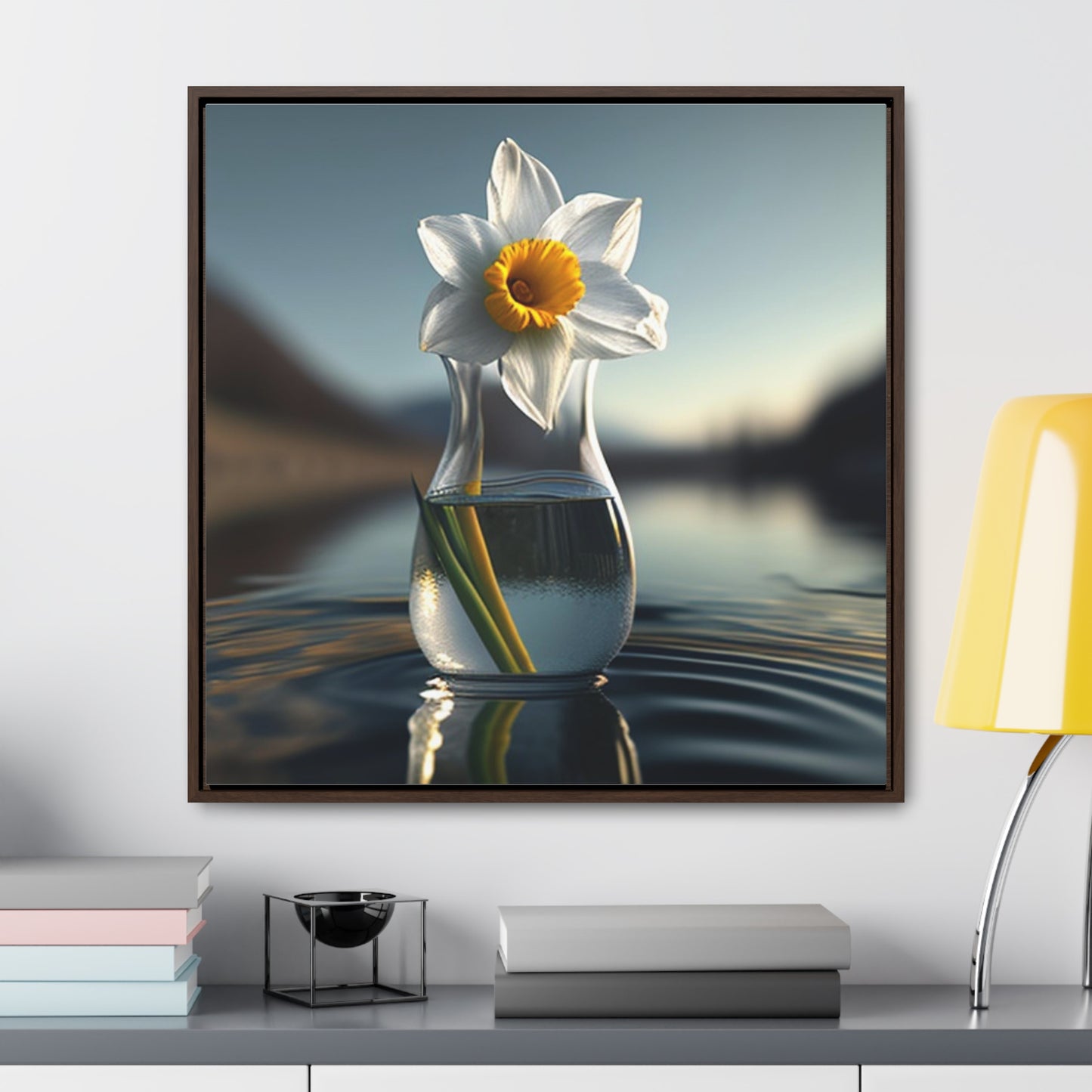 Gallery Canvas Wraps, Square Frame Daffodil 3