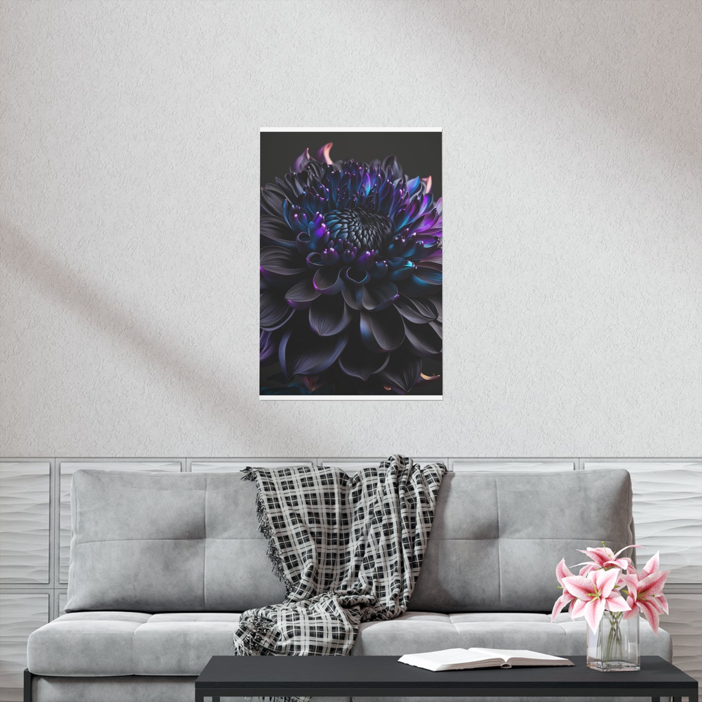 Premium Matte Vertical Posters Dahlia Purple 2