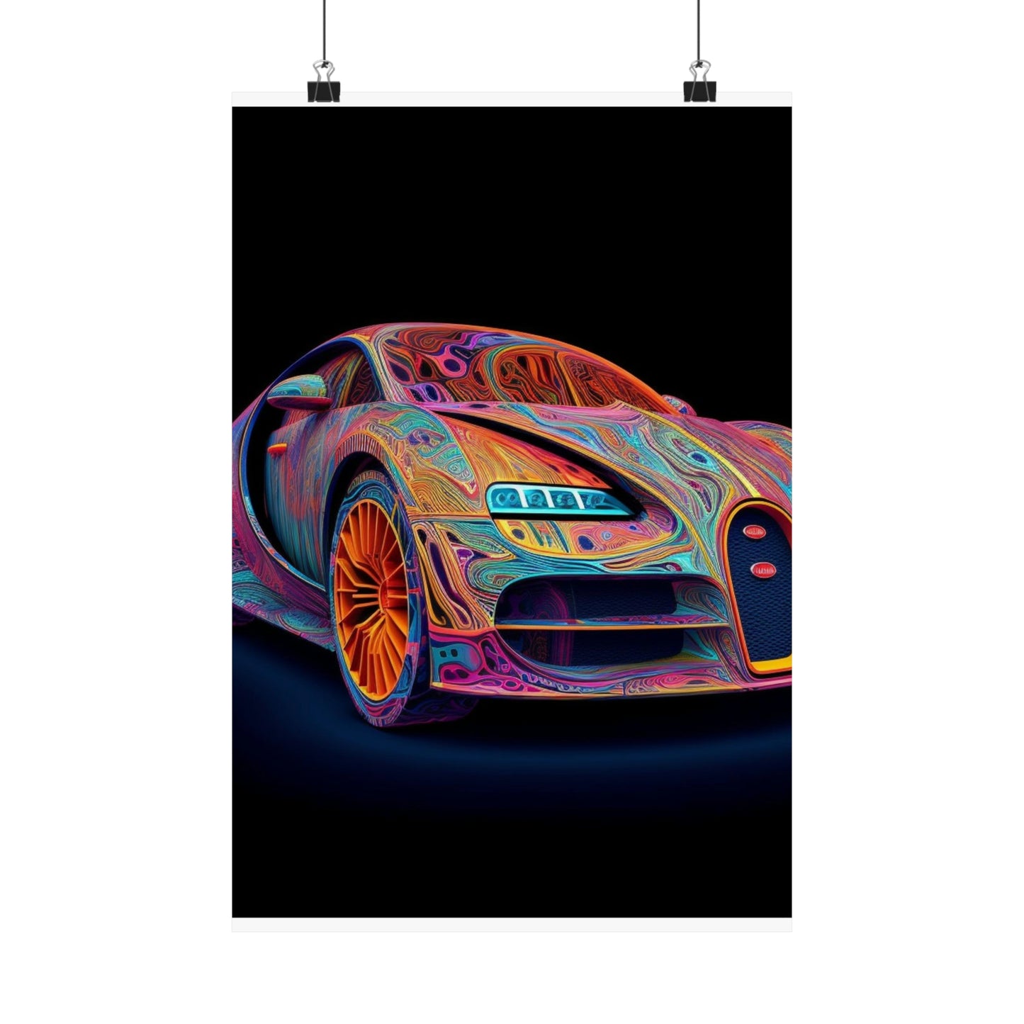 Premium Matte Vertical Posters Bugatti Abstract Concept 1