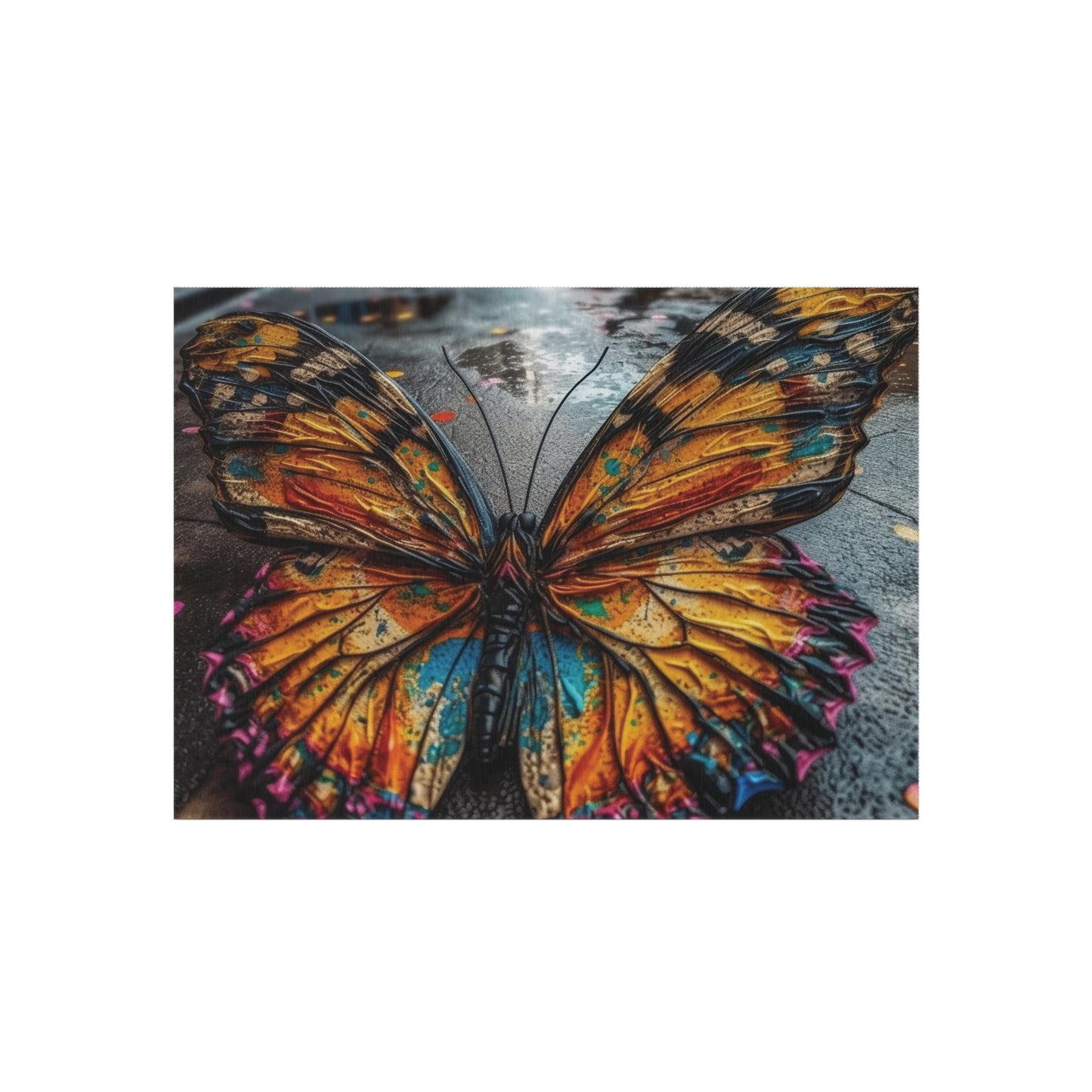 Outdoor Rug  Liquid Street Butterfly 1