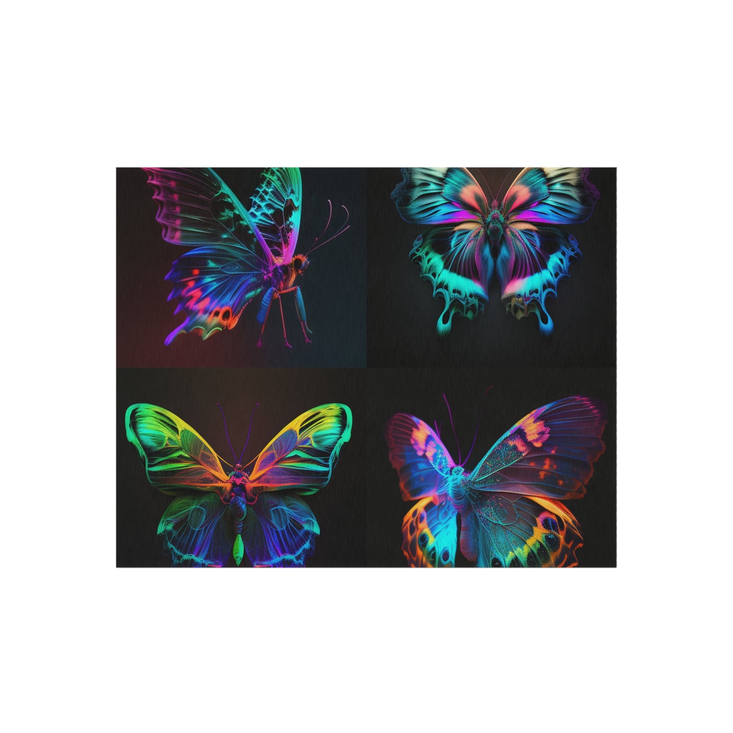 Outdoor Rug  Raw Hyper Color Butterfly 5