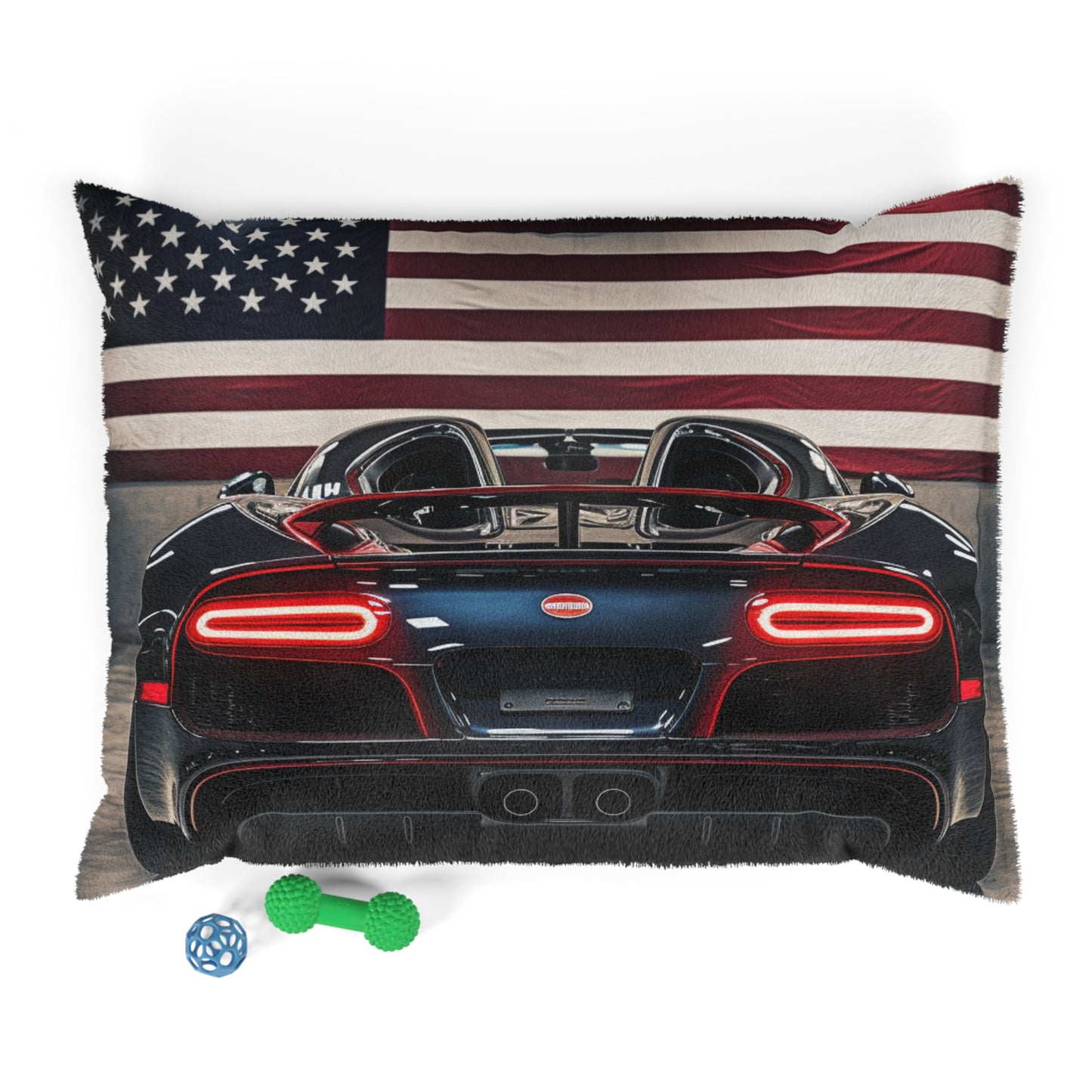 Pet Bed American Flag Background Bugatti 4