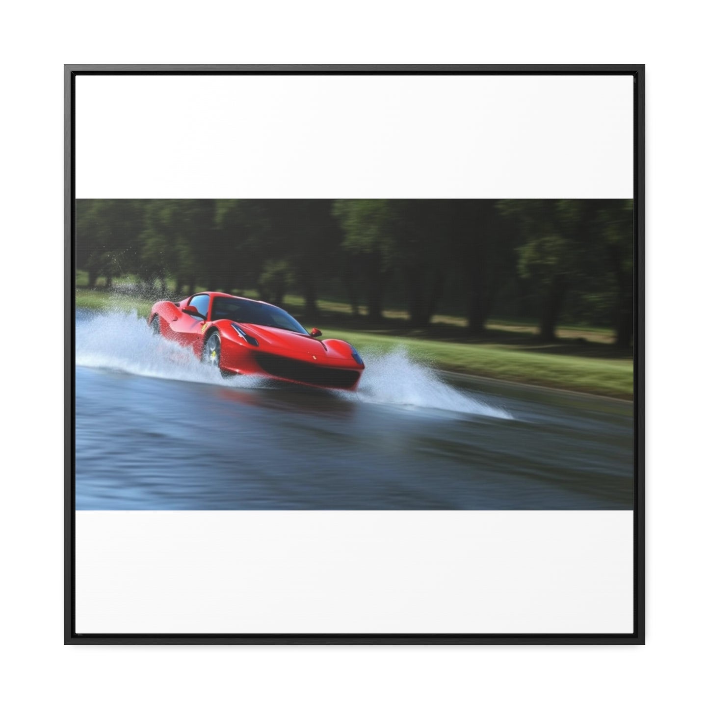 Gallery Canvas Wraps, Square Frame Water Ferrari Splash 3