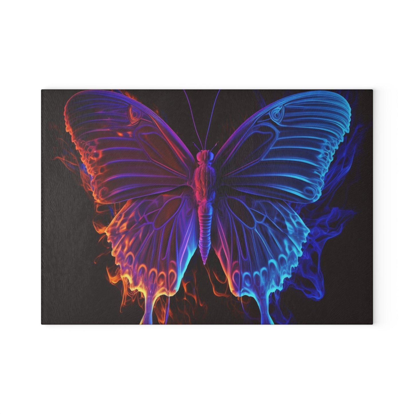 Glass Cutting Board Thermal Butterfly 1