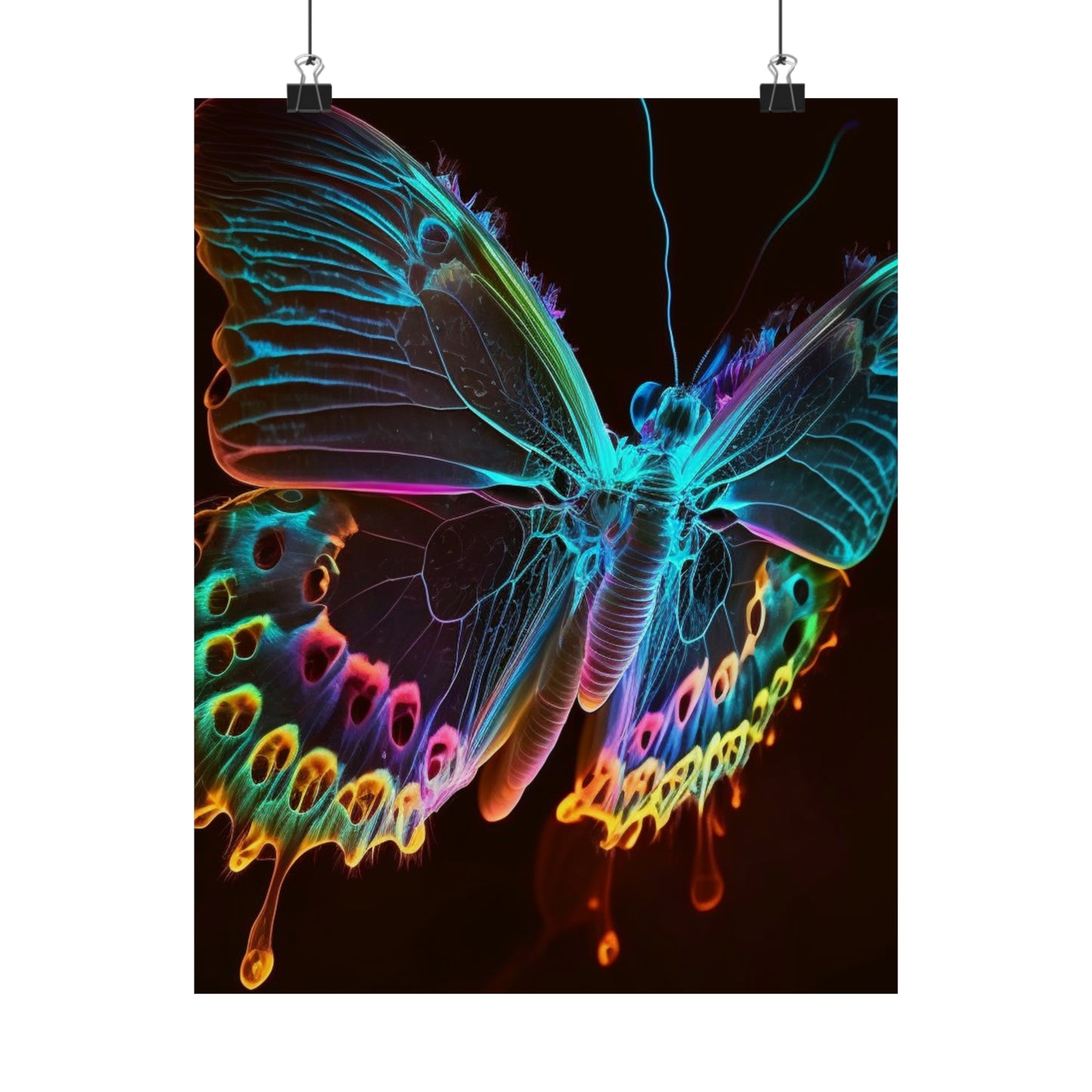 Premium Matte Vertical Posters Thermal Butterfly 2