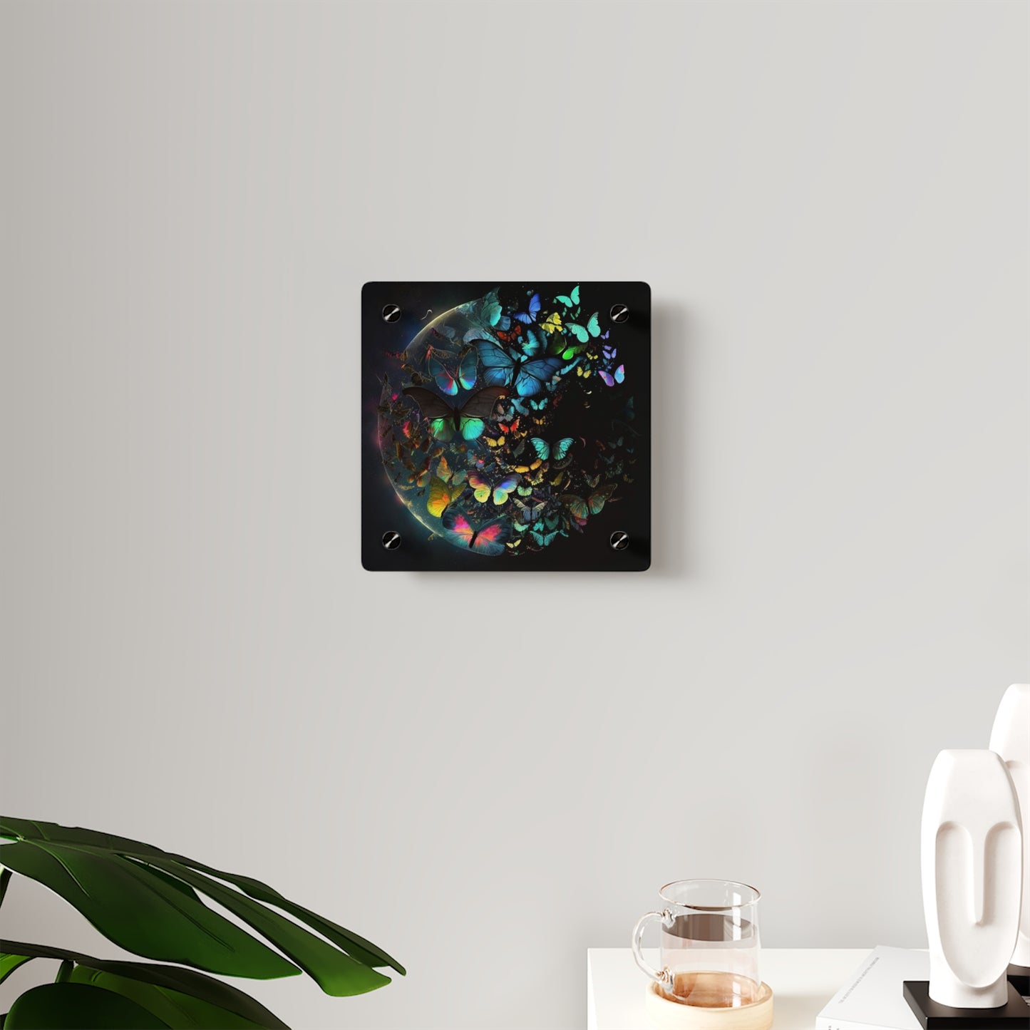 Acrylic Wall Art Panels Moon Butterfly 4