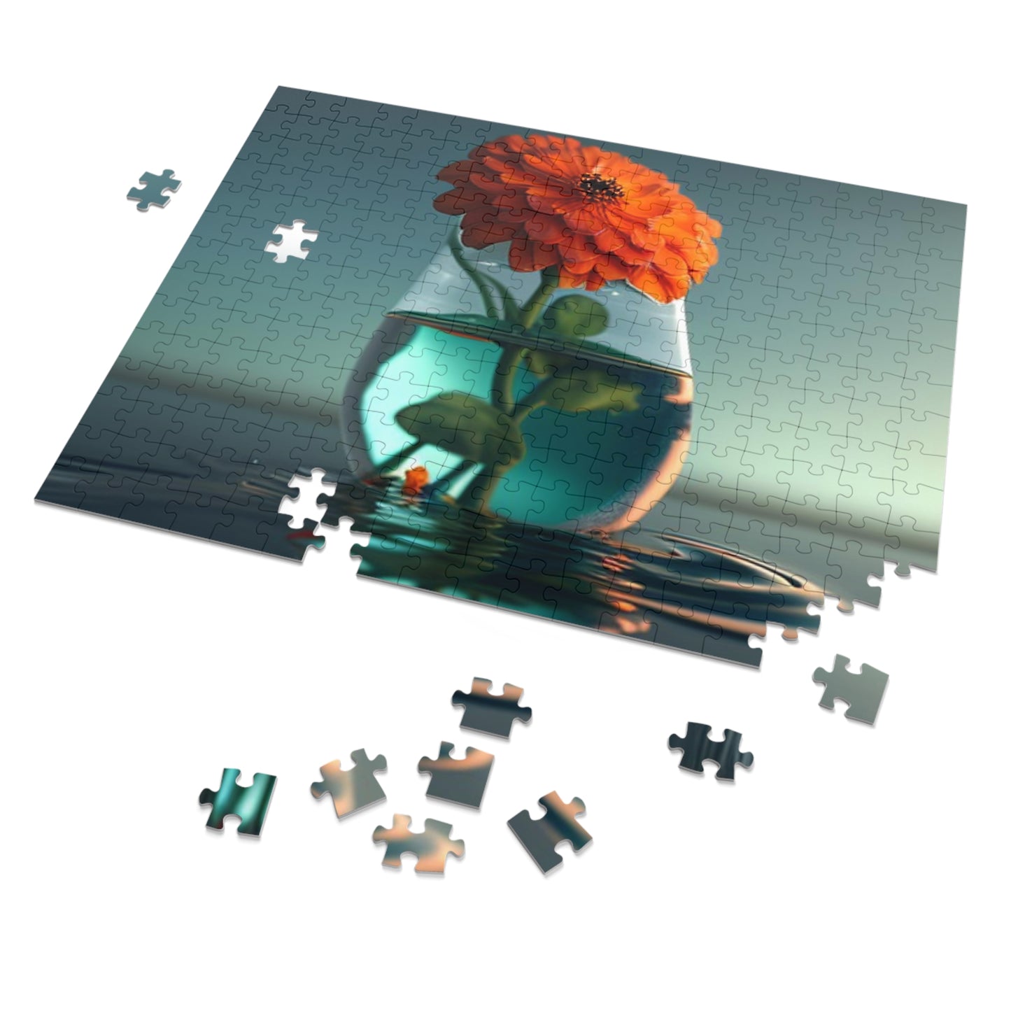 Jigsaw Puzzle (30, 110, 252, 500,1000-Piece) Orange Zinnia 1