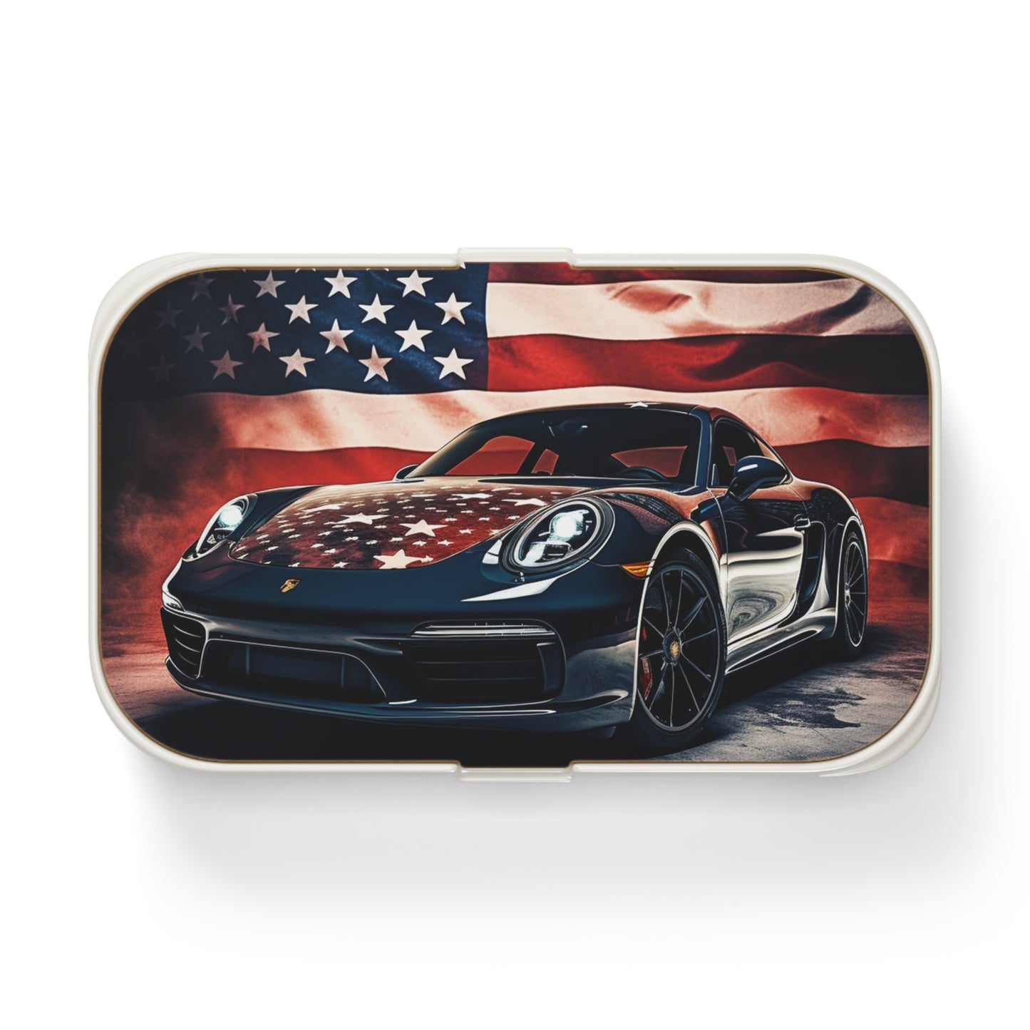 Bento Lunch Box Abstract American Flag Background Porsche 2