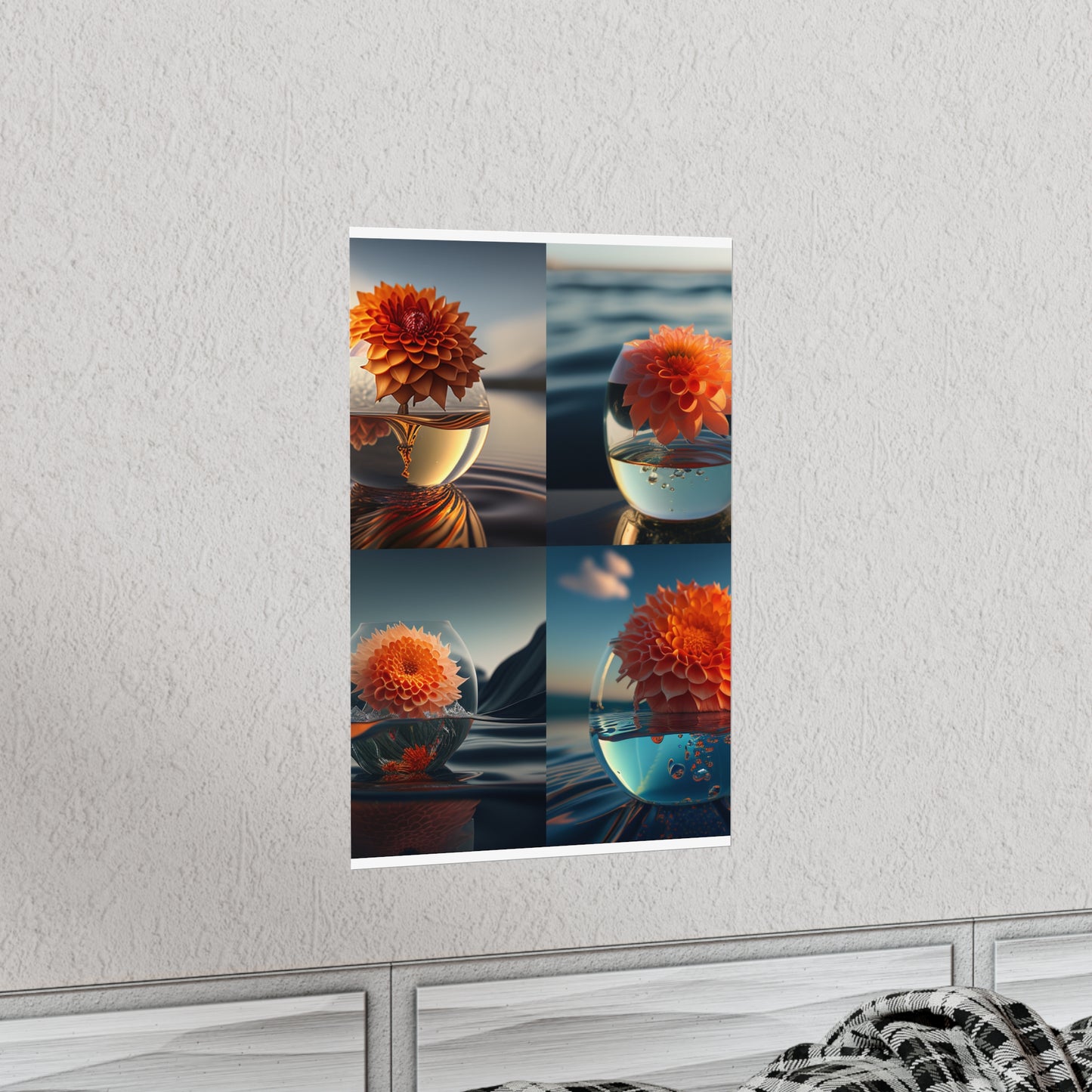 Premium Matte Vertical Posters Dahlia Orange 5