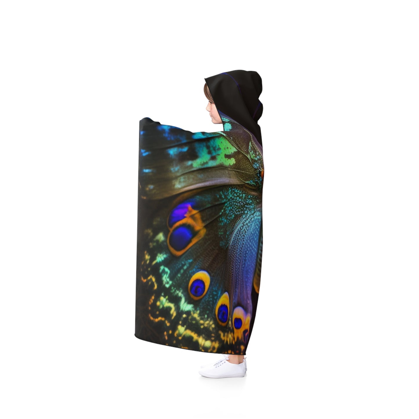Hooded Blanket Neon Hue Butterfly 3