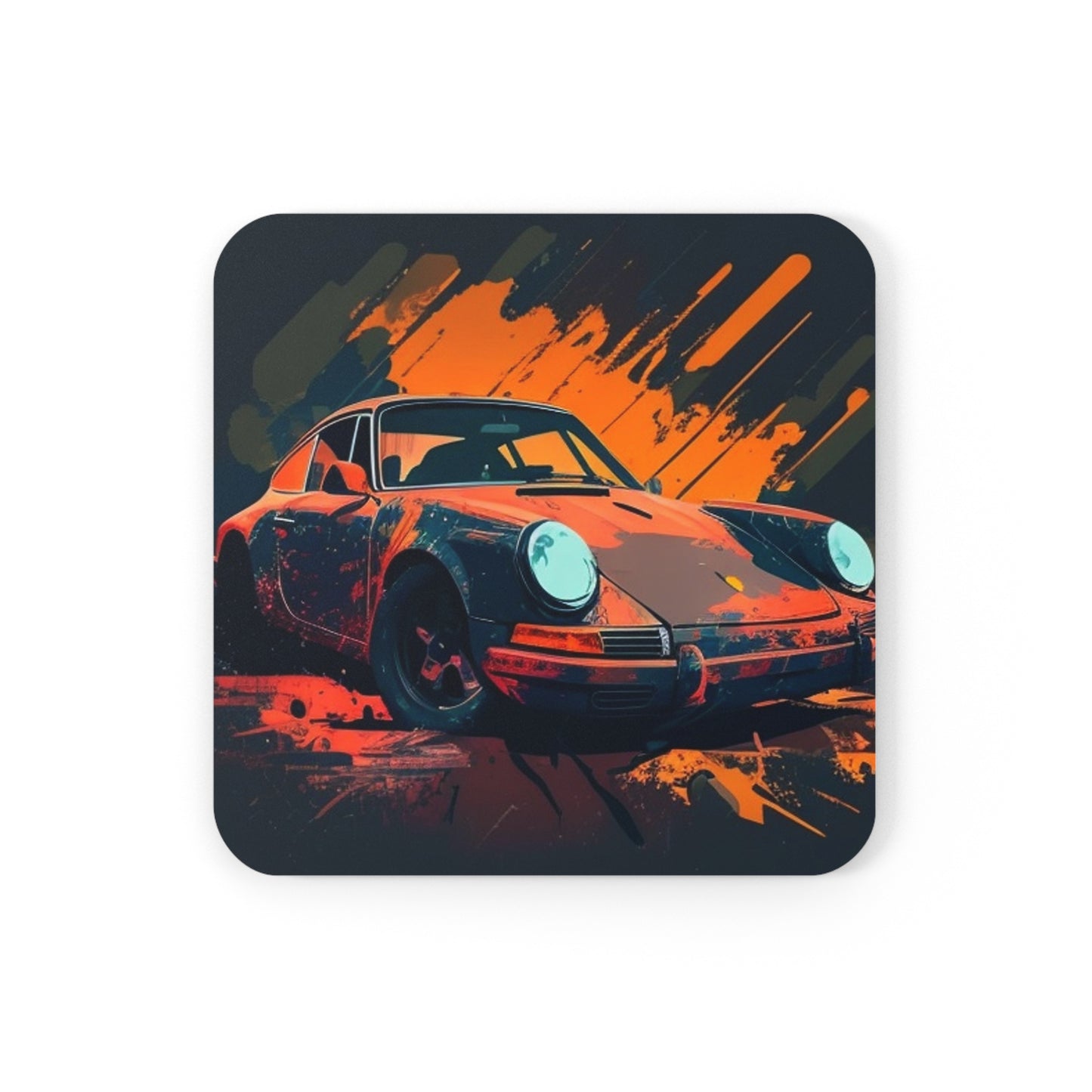 Cork Back Coaster Porsche Abstract 3