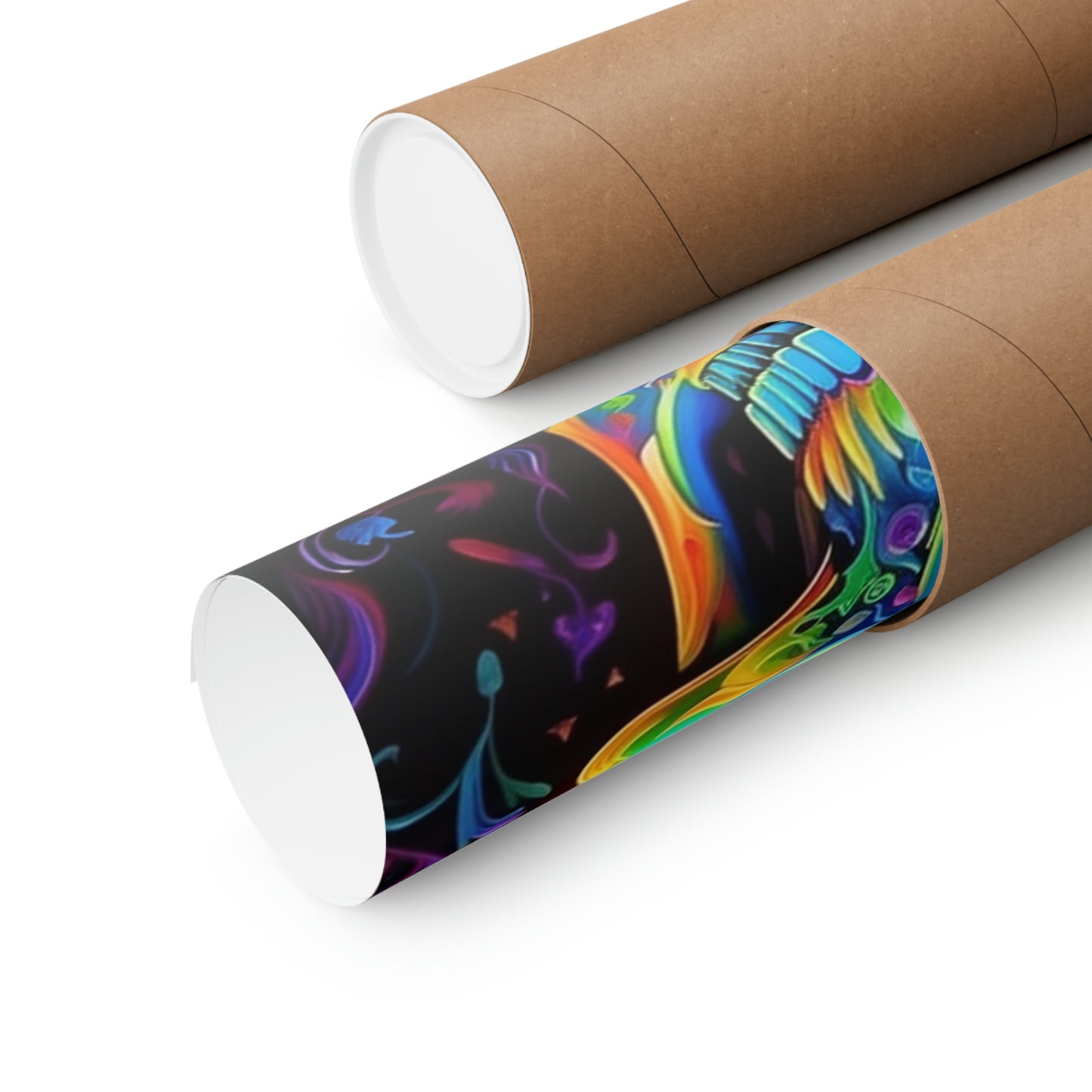 Premium Matte Vertical Posters Macro Skull Color 4