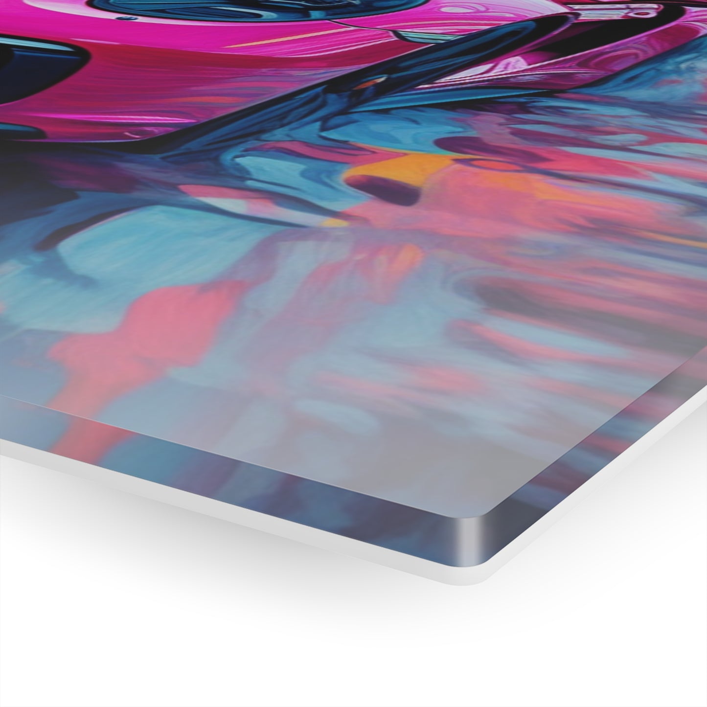 Acrylic Prints Pink Porsche water fusion 2