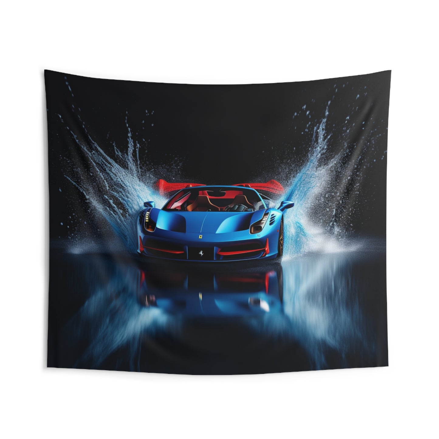 Indoor Wall Tapestries Ferrari Water Splash 1