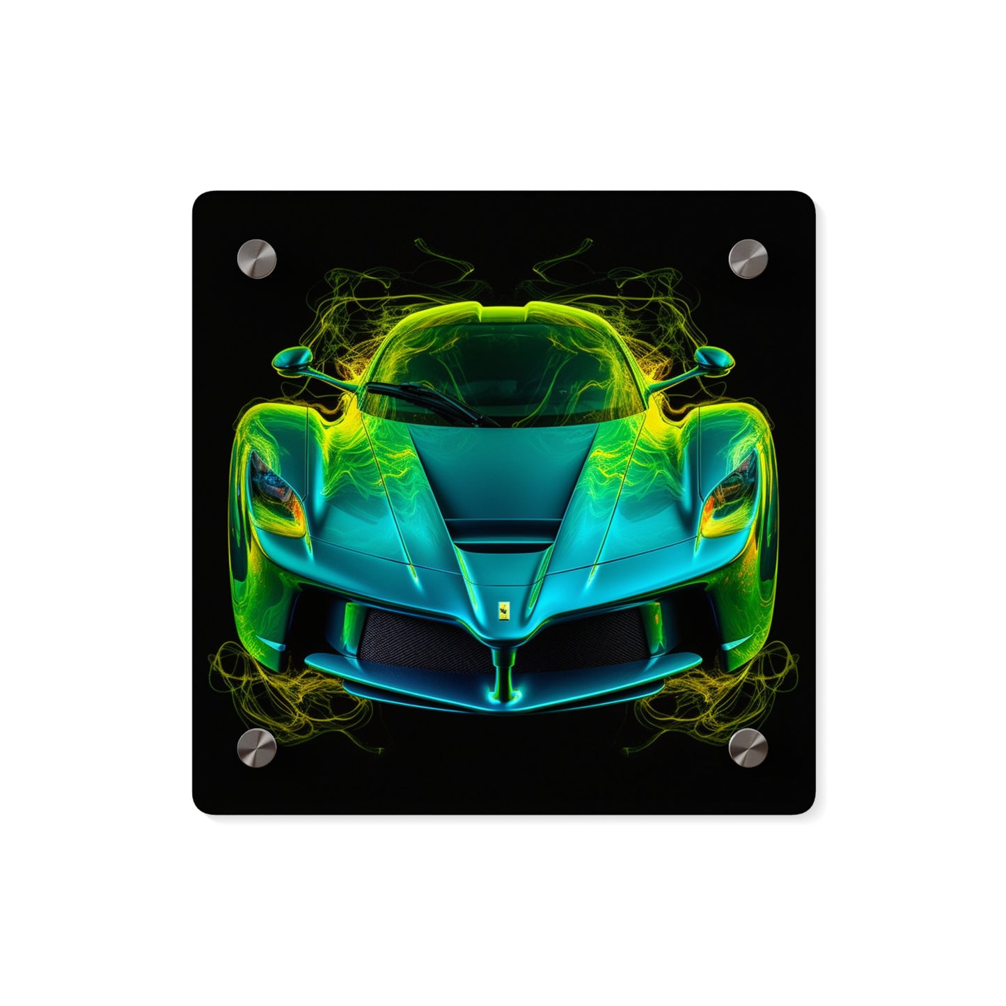 Acrylic Wall Art Panels Ferrari Neon 2