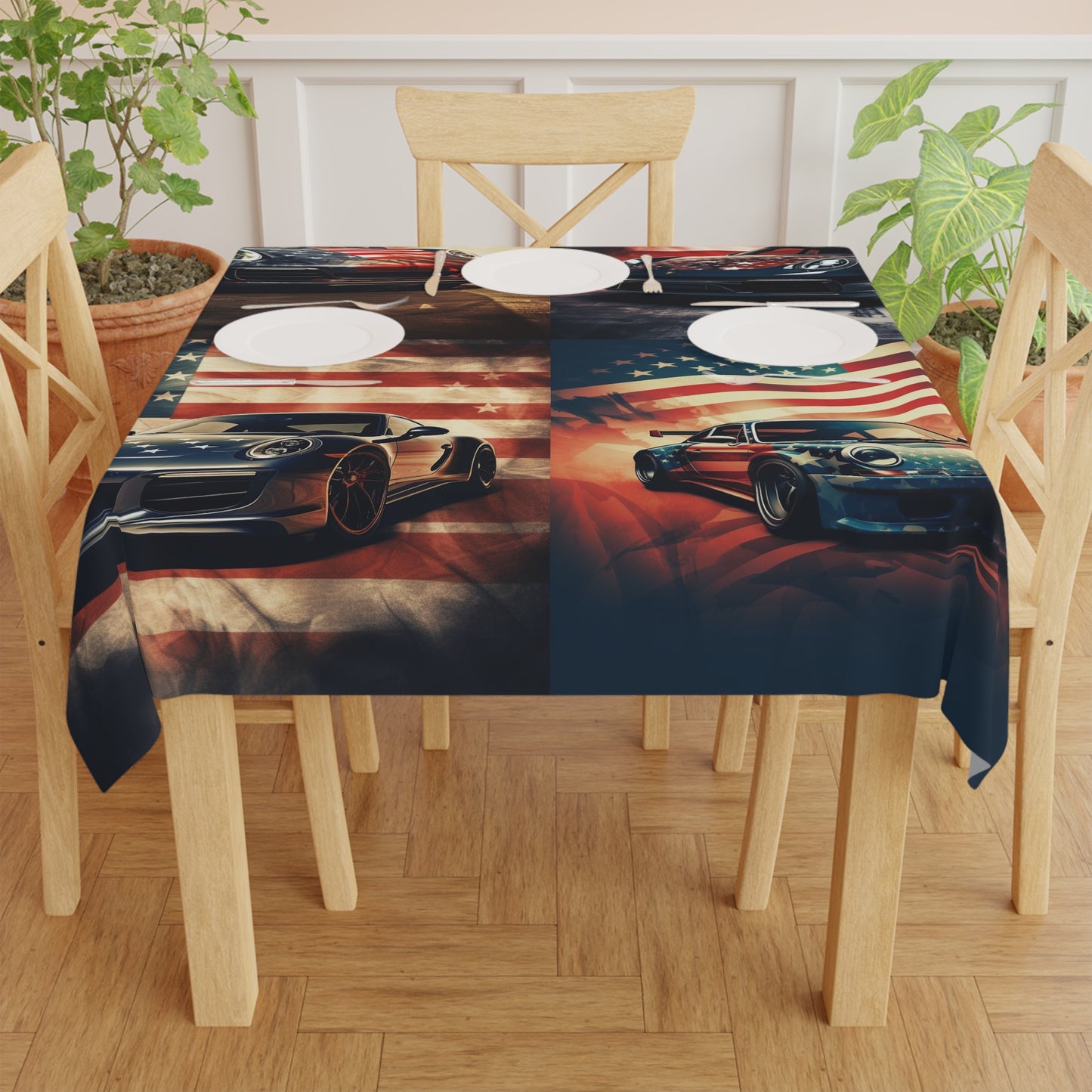 Tablecloth Abstract American Flag Background Porsche 5