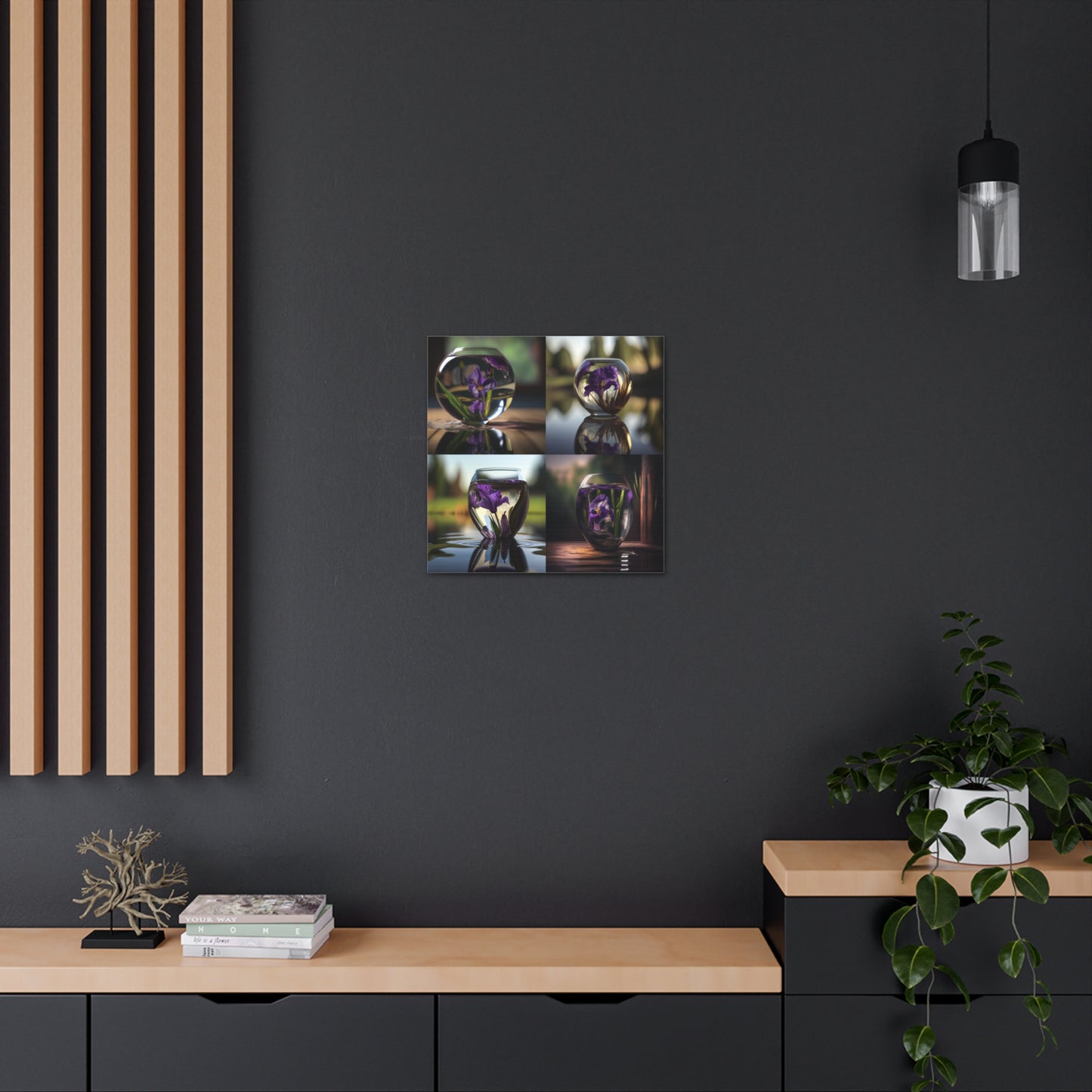 Canvas Gallery Wraps Purple Iris in a vase 5