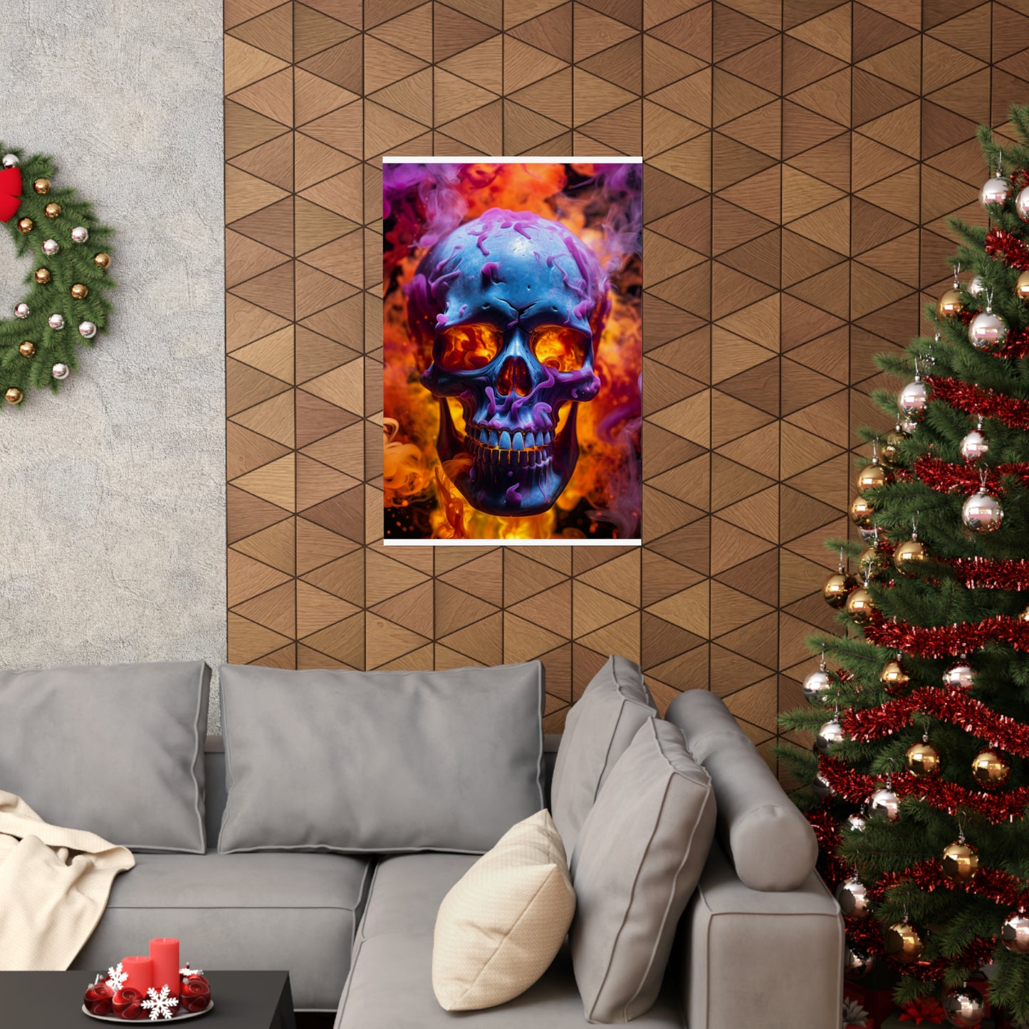 Premium Matte Vertical Posters Macro Skull 3