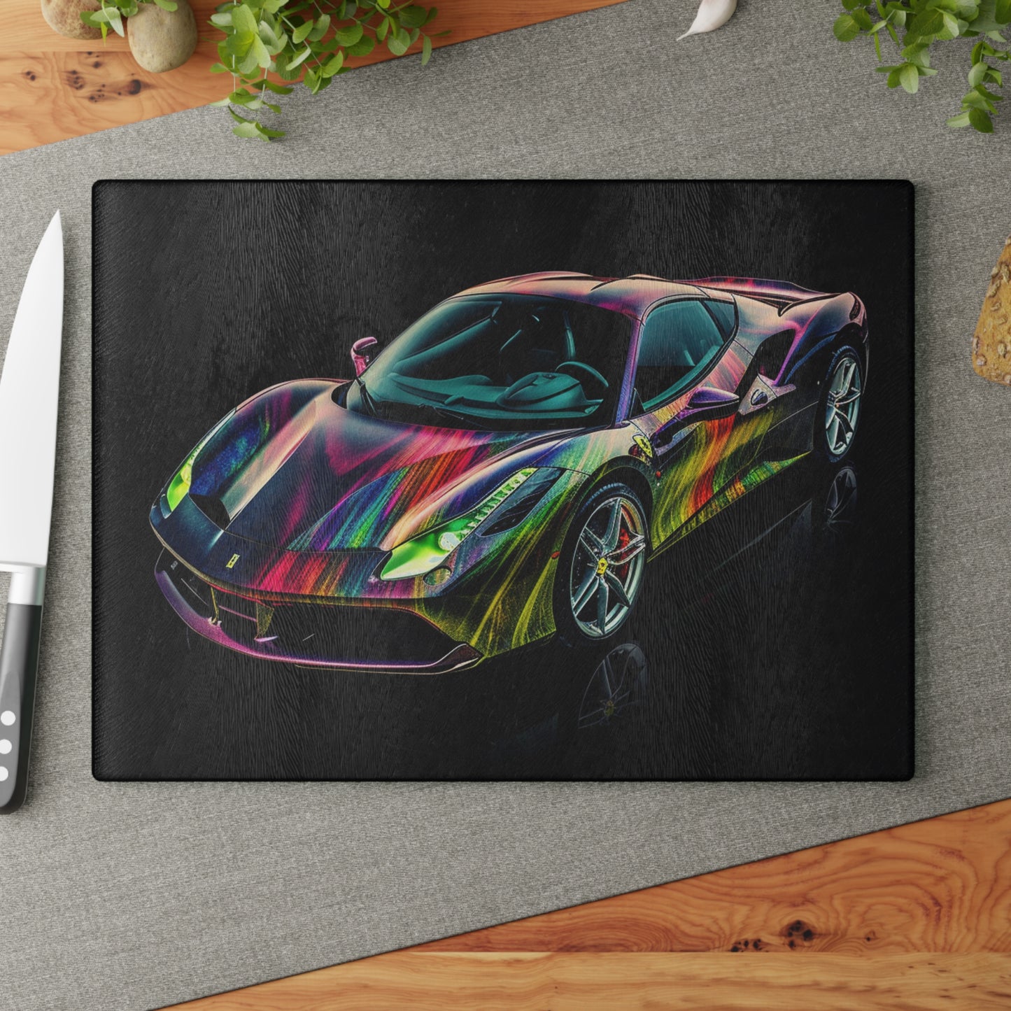 Glass Cutting Board Ferrari Color 3