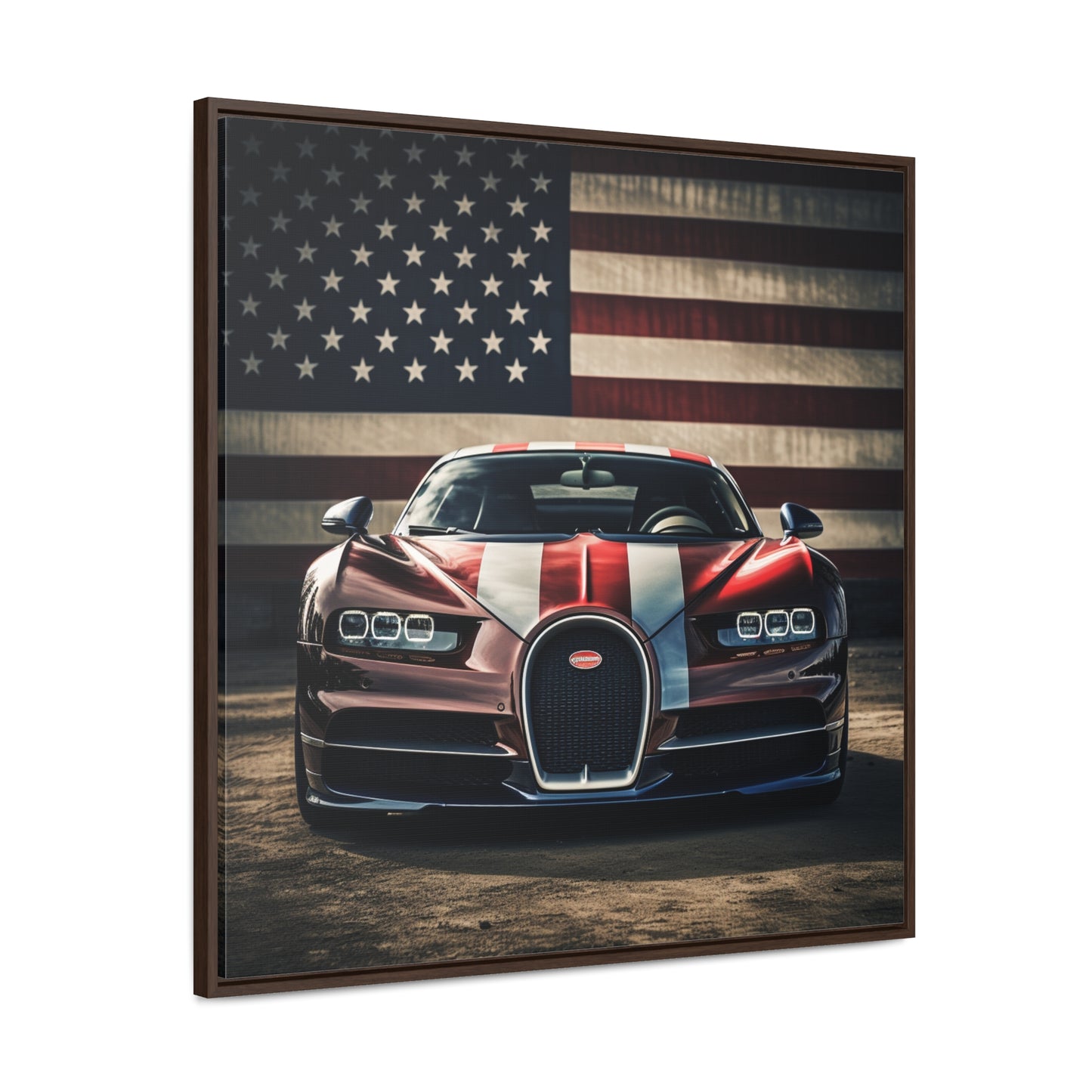 Gallery Canvas Wraps, Square Frame Bugatti Flag 1