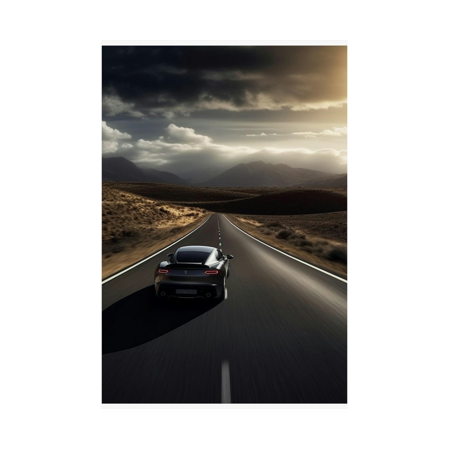 Premium Matte Vertical Posters Ferrari Road 3