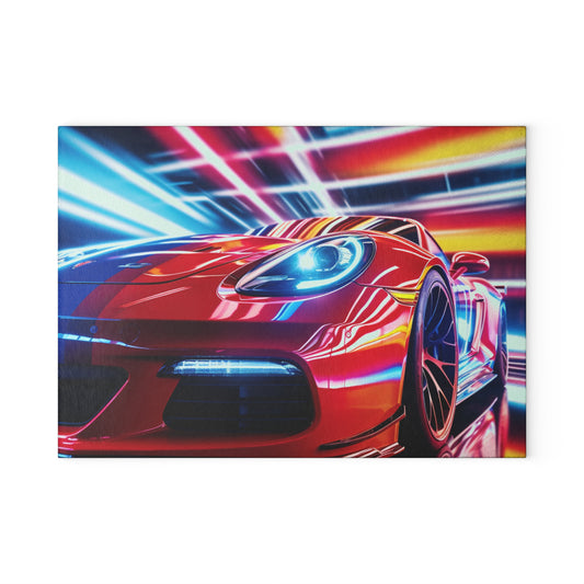 Glass Cutting Board Macro Flag Ferrari 1