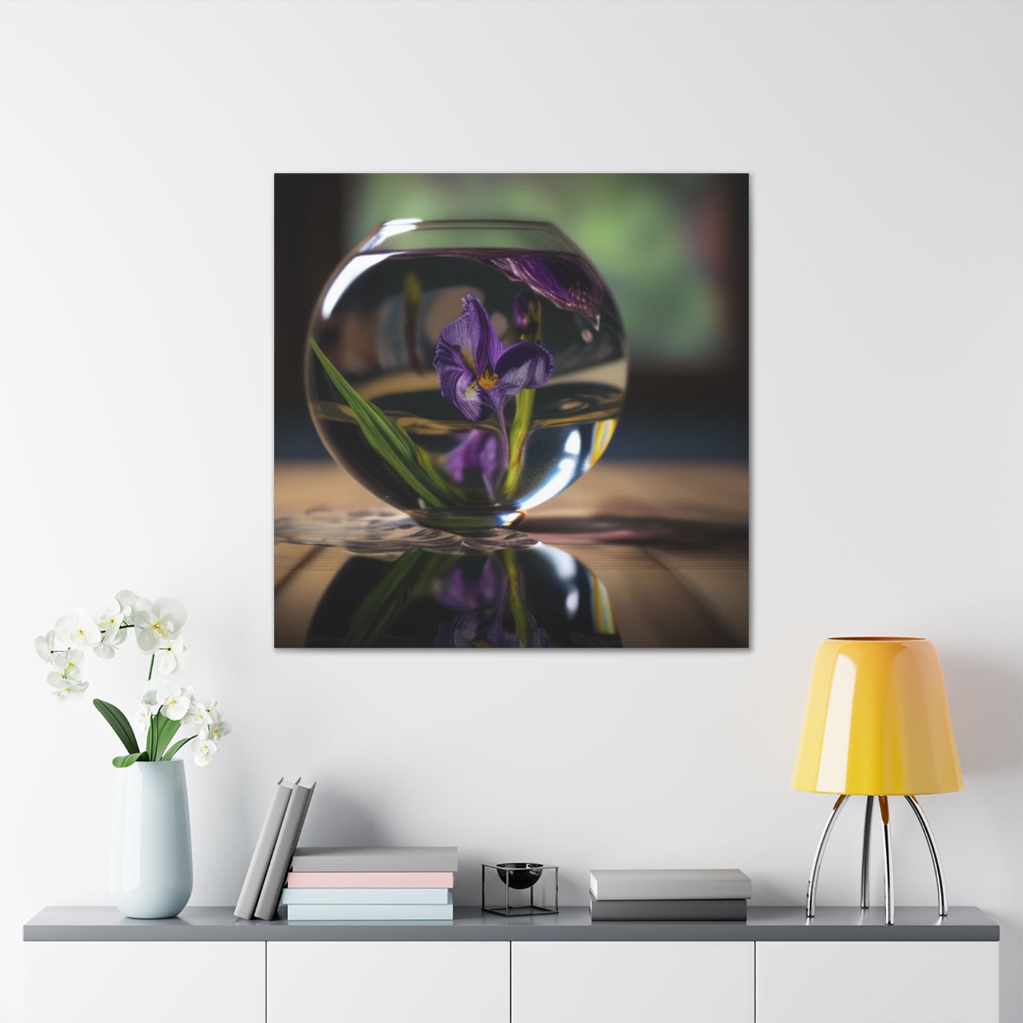Canvas Gallery Wraps Purple Iris in a vase 1