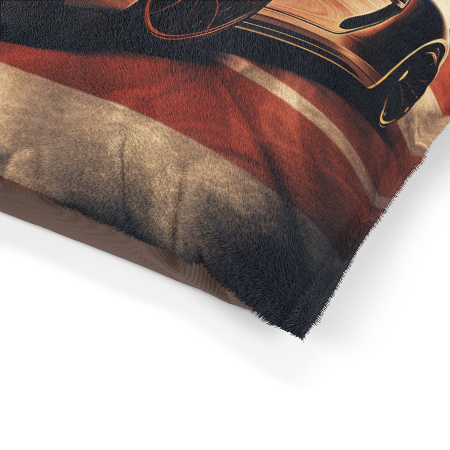 Pet Bed Abstract American Flag Background Porsche 3