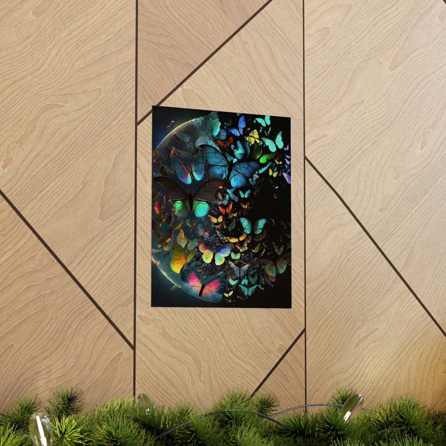 Premium Matte Vertical Posters Moon Butterfly 4