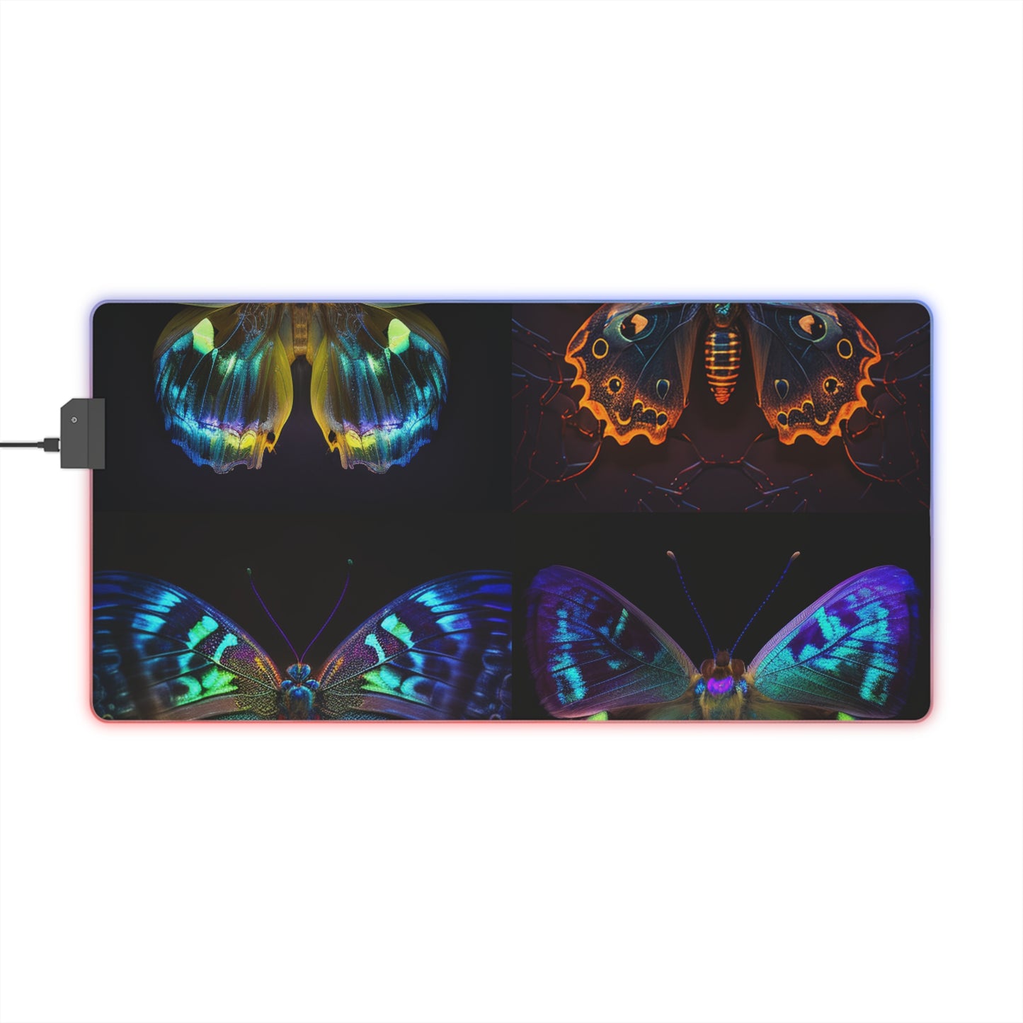 LED Gaming Mouse Pad Neon Hue Butterfly 5