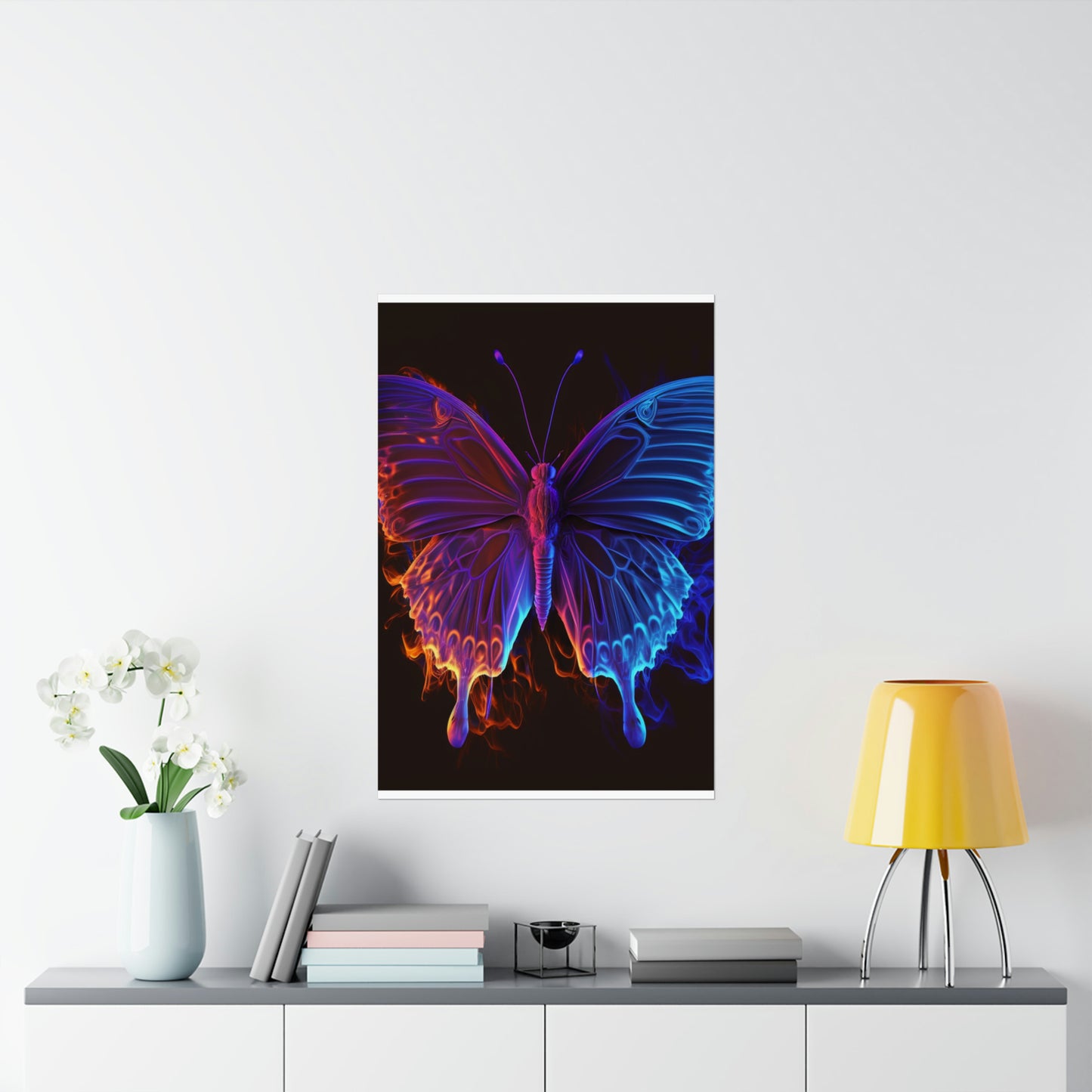 Premium Matte Vertical Posters Thermal Butterfly 1