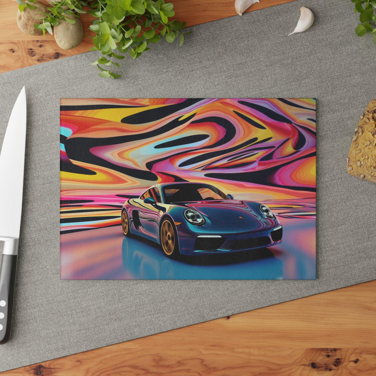 Glass Cutting Board Porsche Water Fusion 2