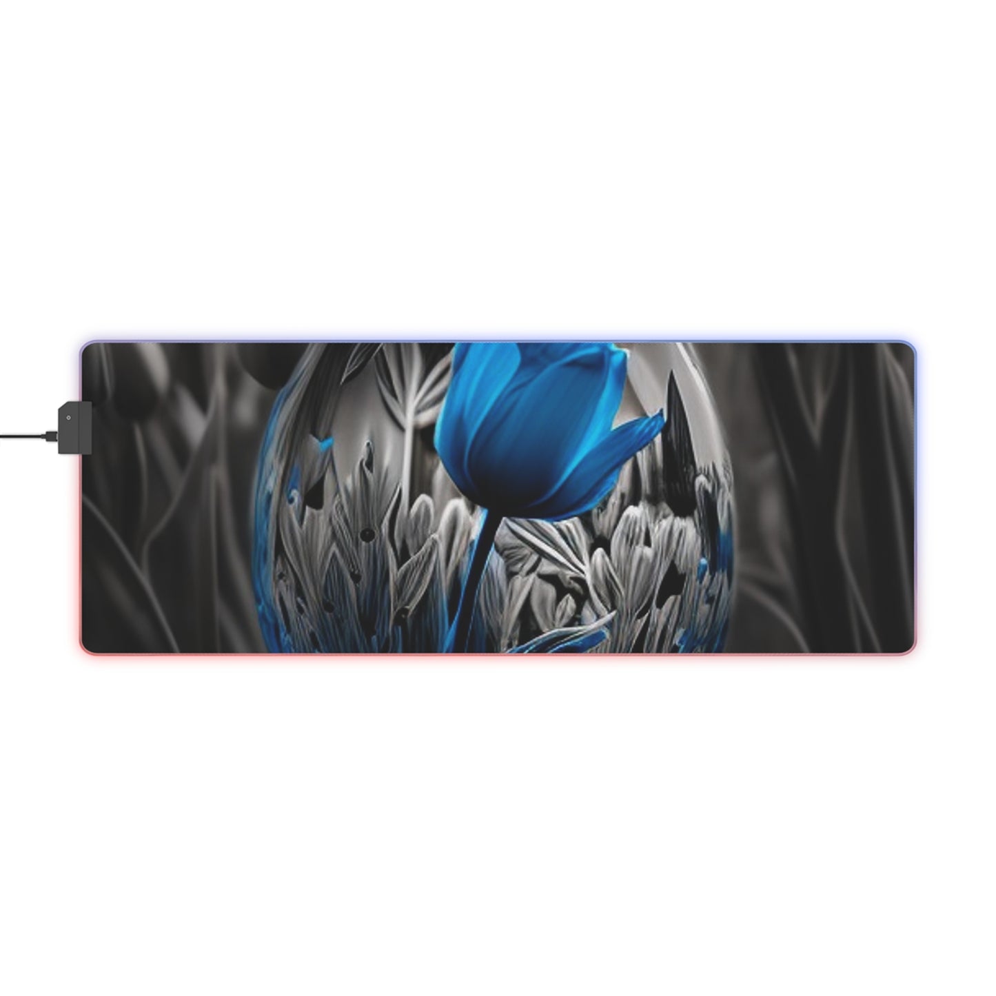 LED Gaming Mouse Pad Tulip Blue 1