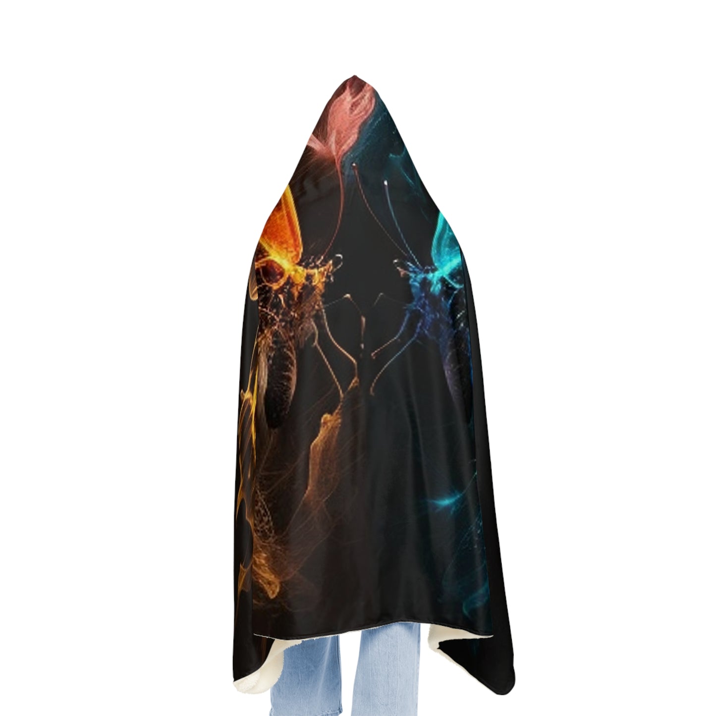 Snuggle Hooded Blanket Kiss Neon Butterfly 4