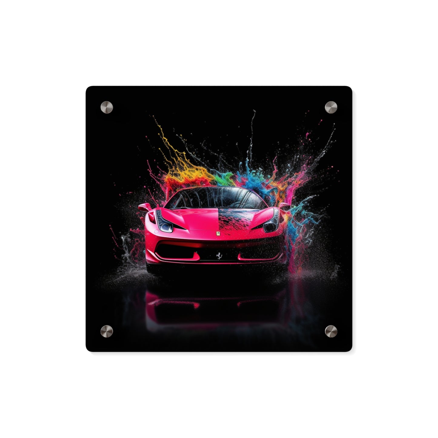 Acrylic Wall Art Panels Ferrari Water Splash 2